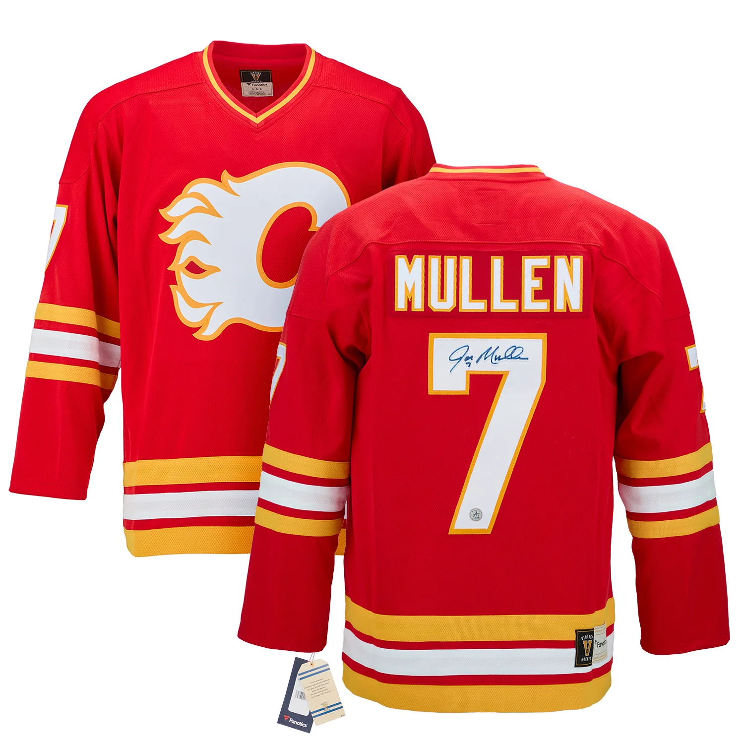 Joe Mullen Signed Calgary Flames Fanatics Throwback Jersey - Image 3