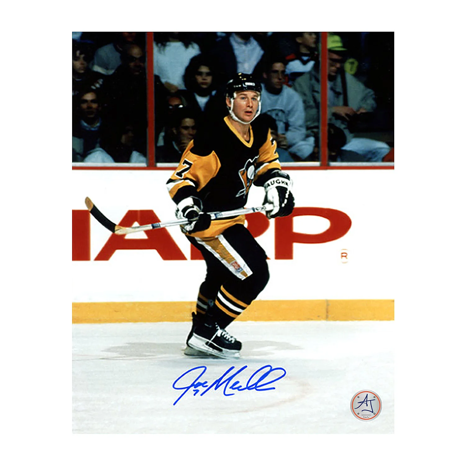 Joe Mullen Autographed Pittsburgh Penguins Game Action 8x10 Photo