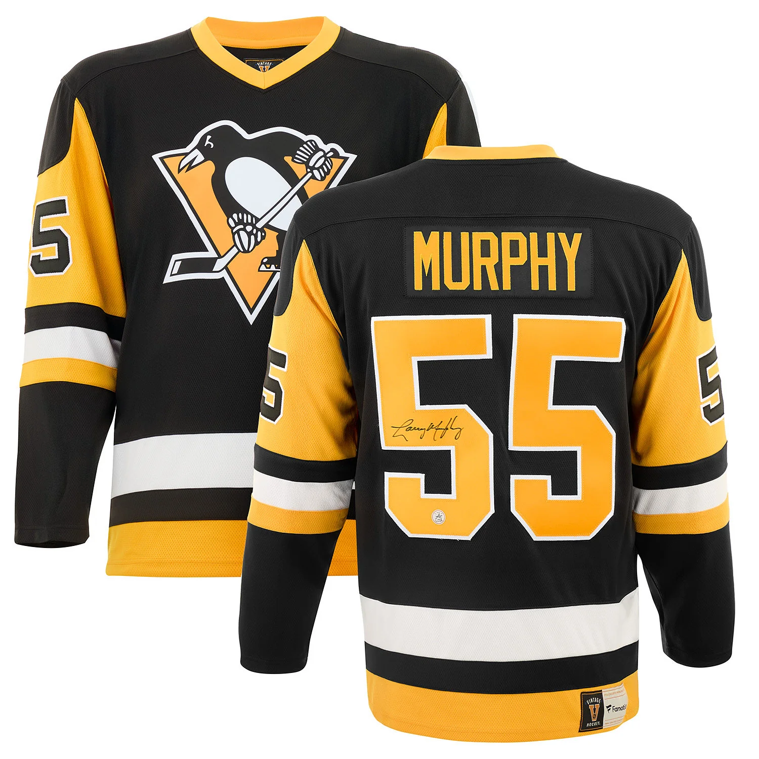 Larry Murphy Autographed Pittsburgh Penguins Fanatics Throwback Jersey - Image 3