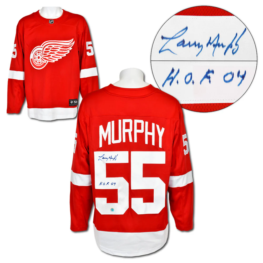 Larry Murphy Signed Detroit Red Wings Fanatics Throwback Jersey
