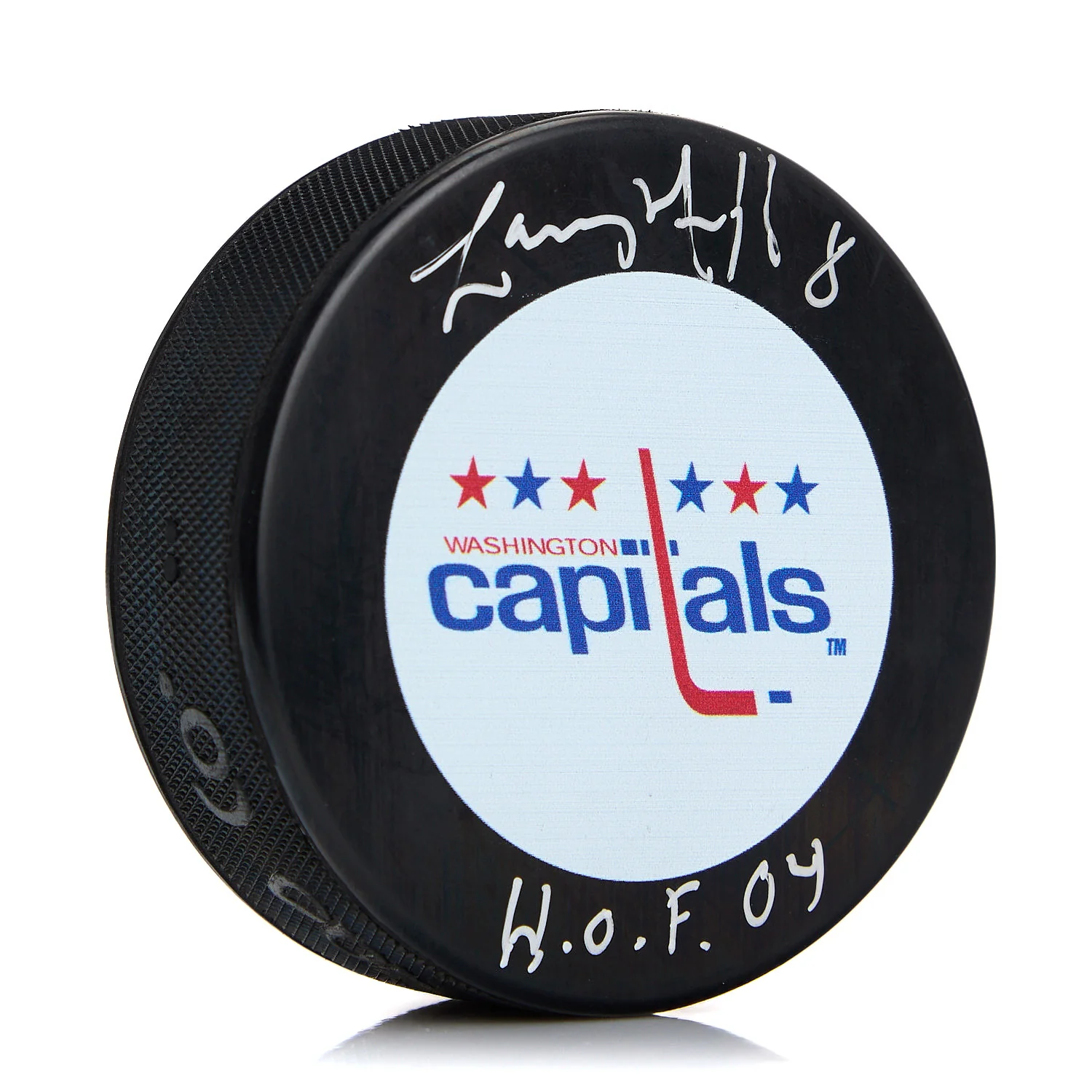 Larry Murphy Signed Washington Capitals Hockey Puck with HOF Note
