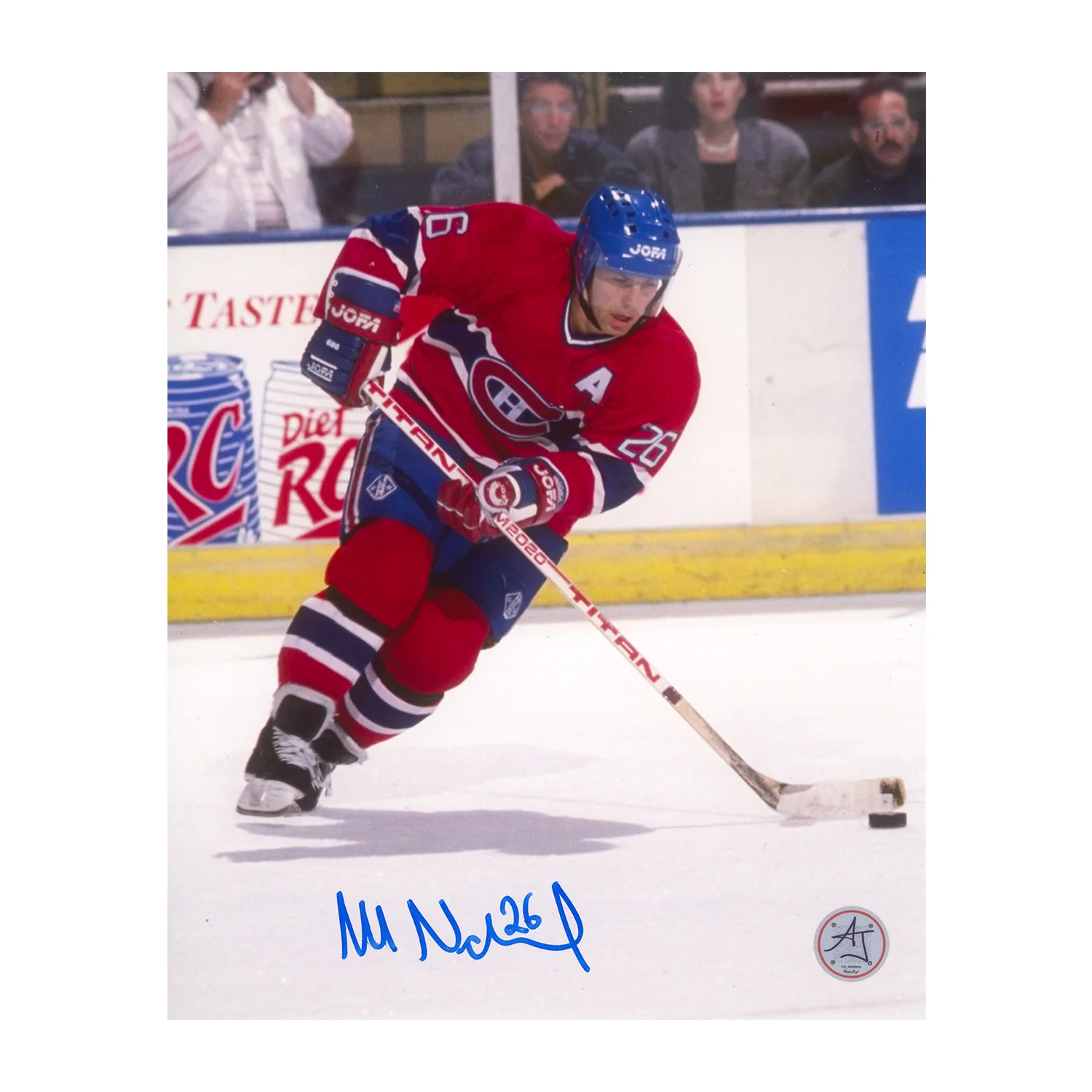 Mats Naslund Autographed Montreal Canadiens Hockey 8x10 Photo