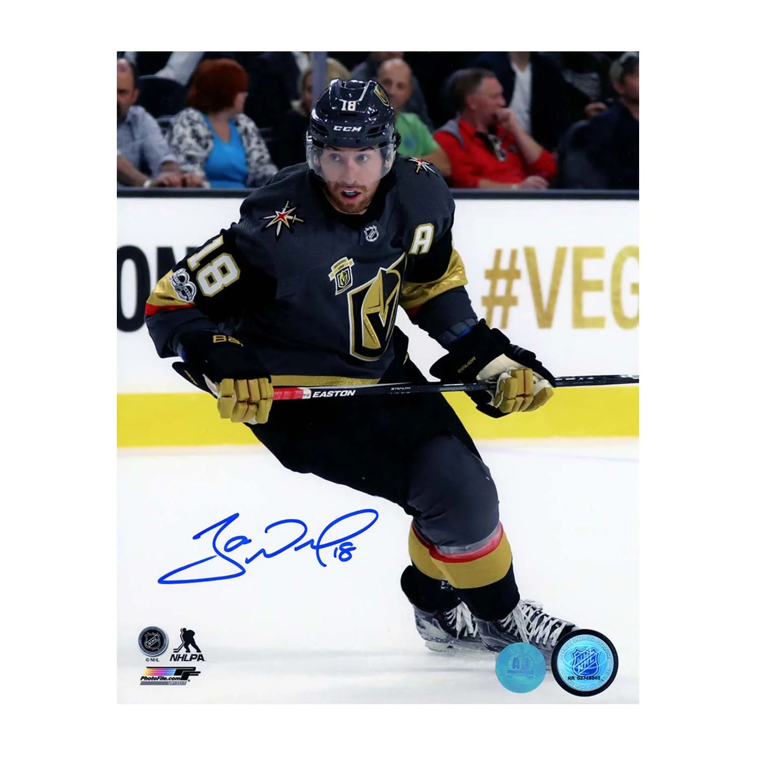 James Neal Autographed Vegas Golden Knights Hockey 8x10 Photo