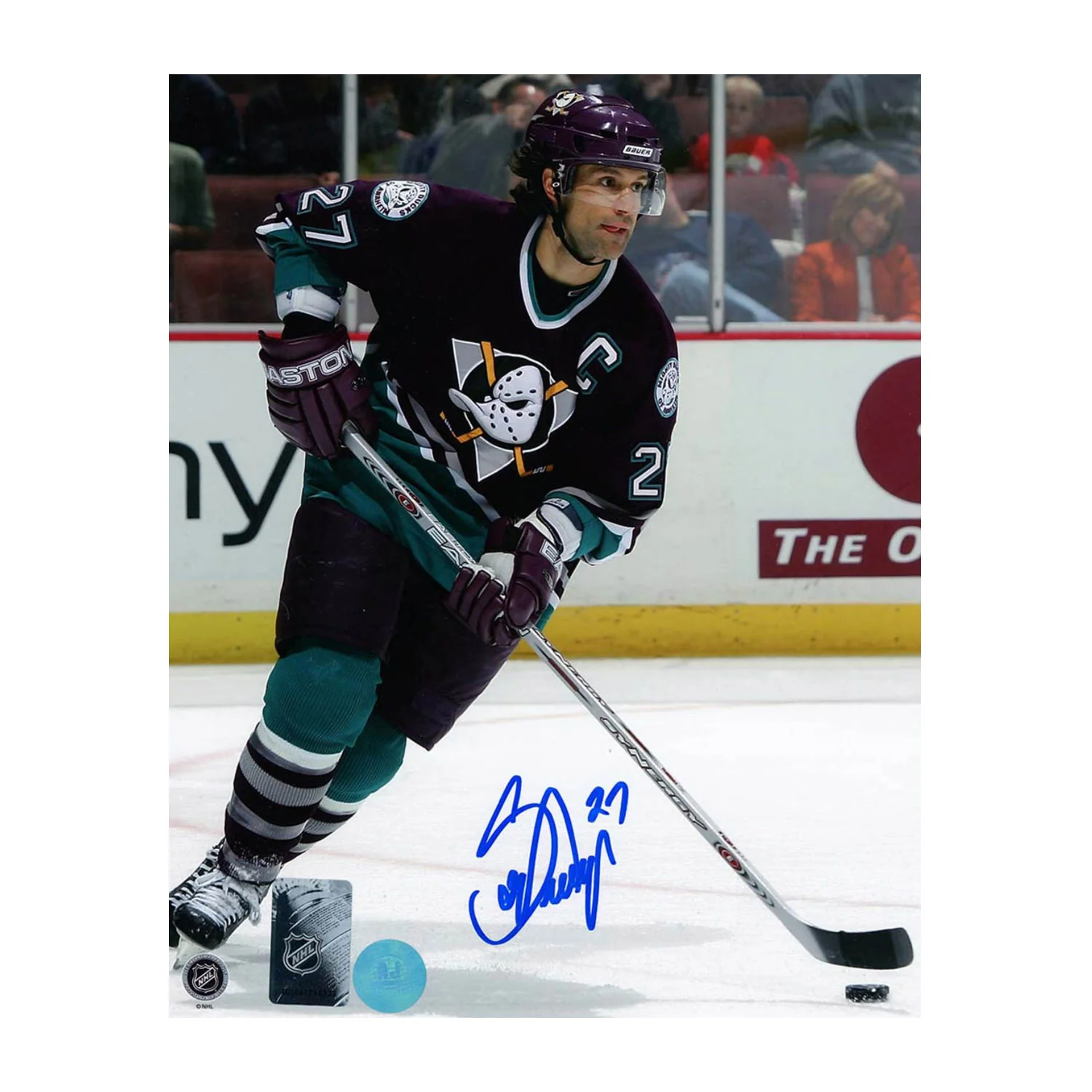 Scott Niedermayer Autographed Anaheim Ducks Retro Jersey 8x10 Photo