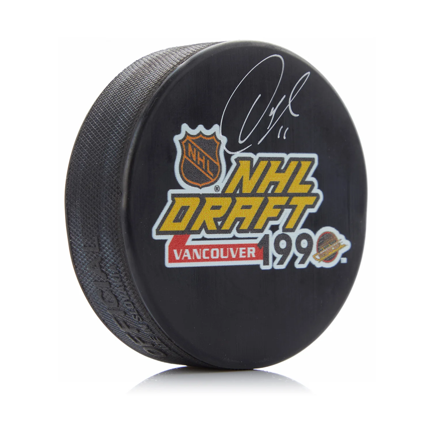 Owen Nolan Signed 1990 NHL Entry Draft Puck