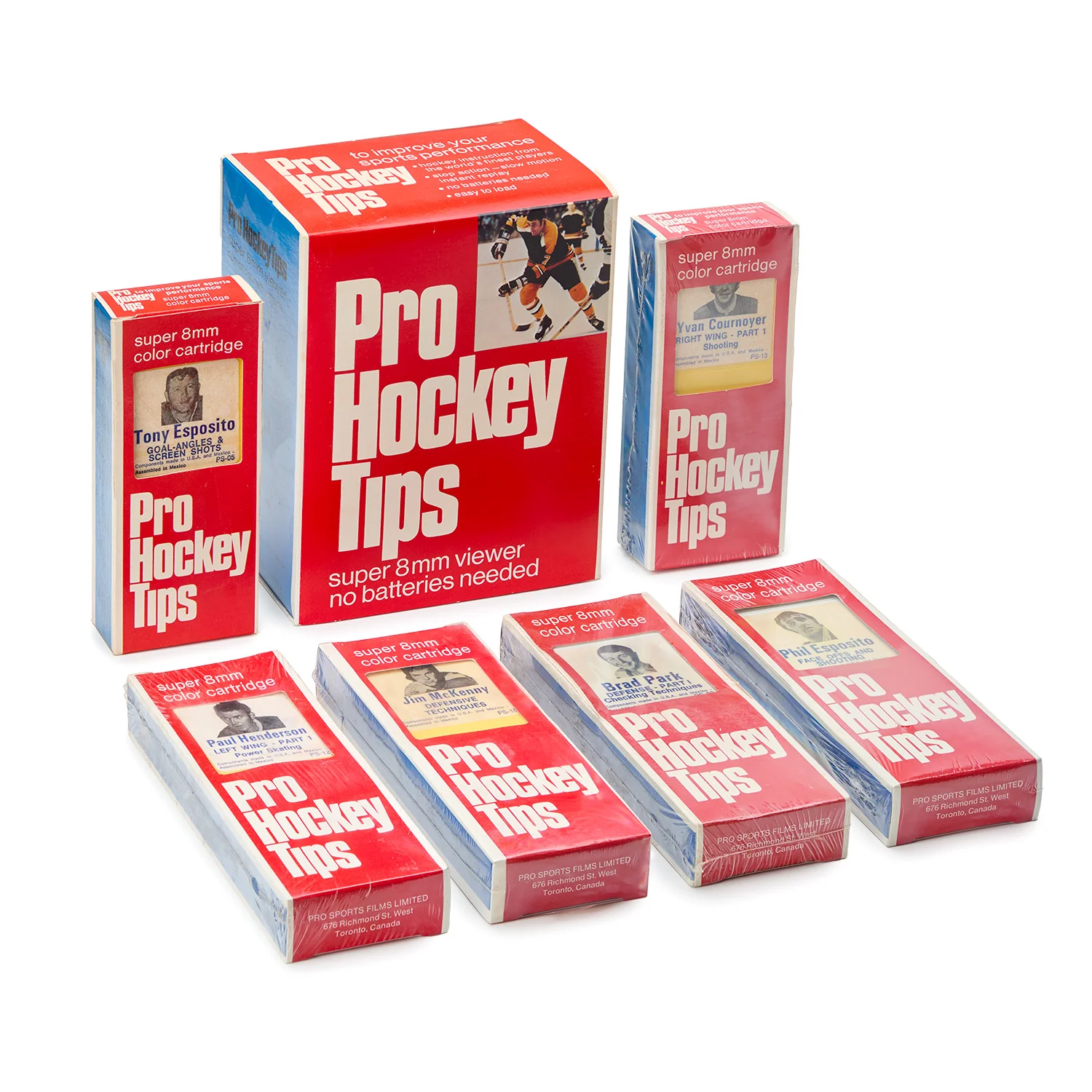 Original 1970's Pro Hockey Tips Super 8 Viewer with 6 Cartridges
