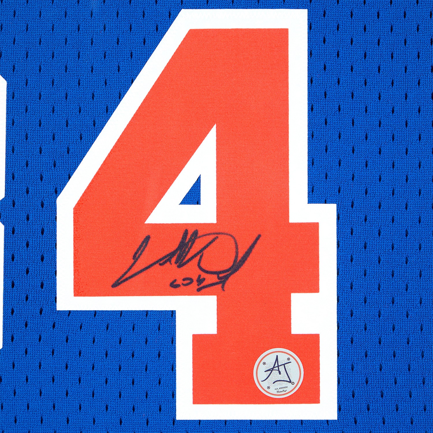 Charles Oakley Signed New York Knicks Team Logo 36x44 Jersey Frame - Image 2
