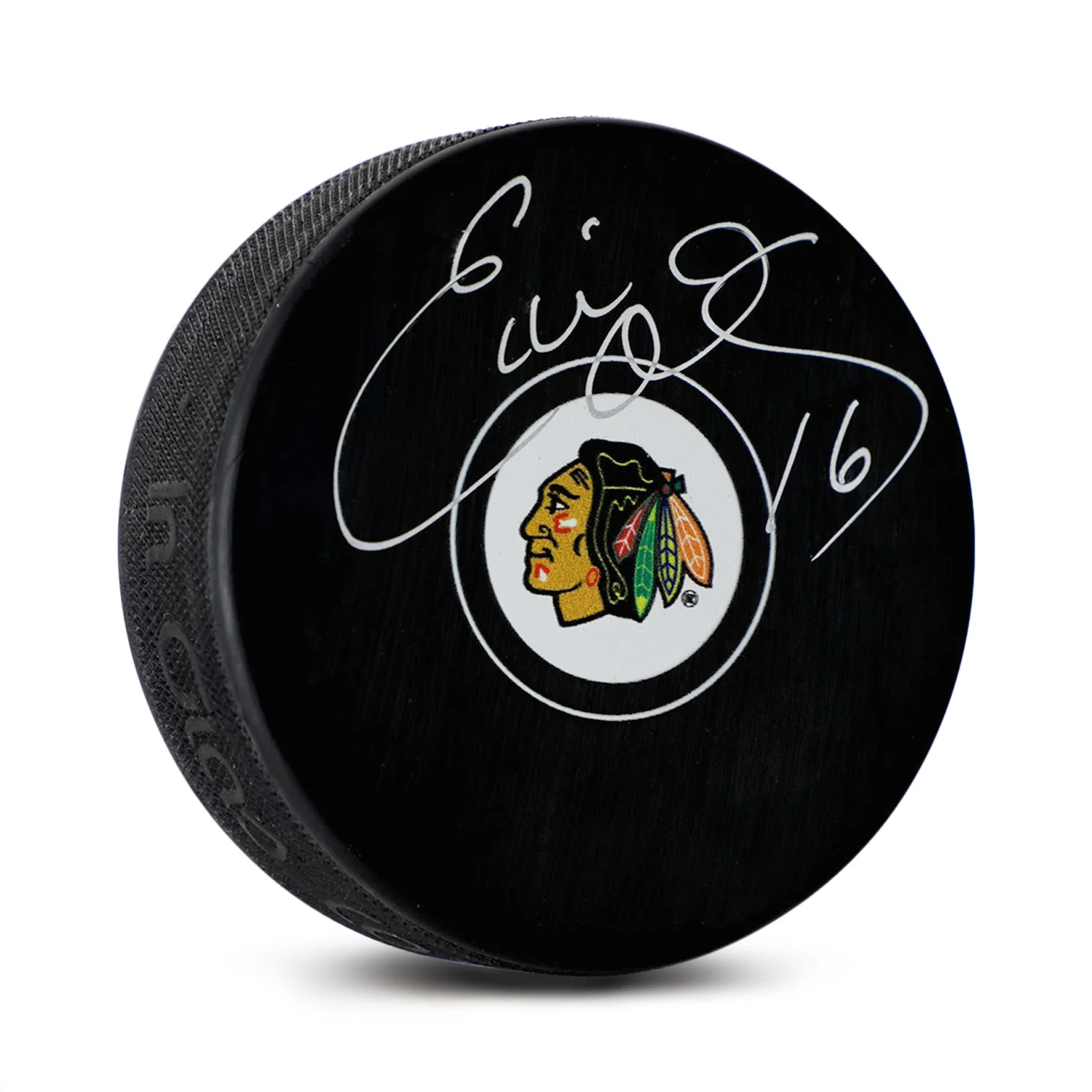 Ed Olczyk Autographed Chicago Blackhawks Hockey Puck