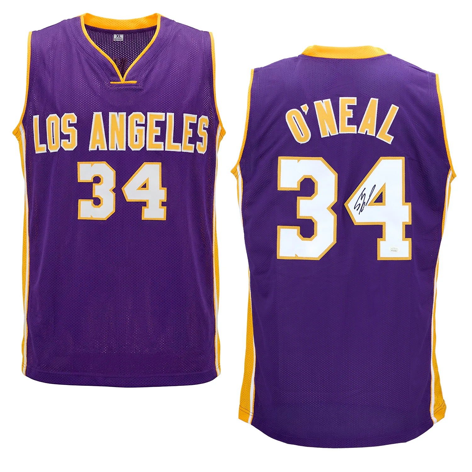 Shaquille O'Neal Signed Los Angeles Purple City Design Basketball Jersey - Image 3
