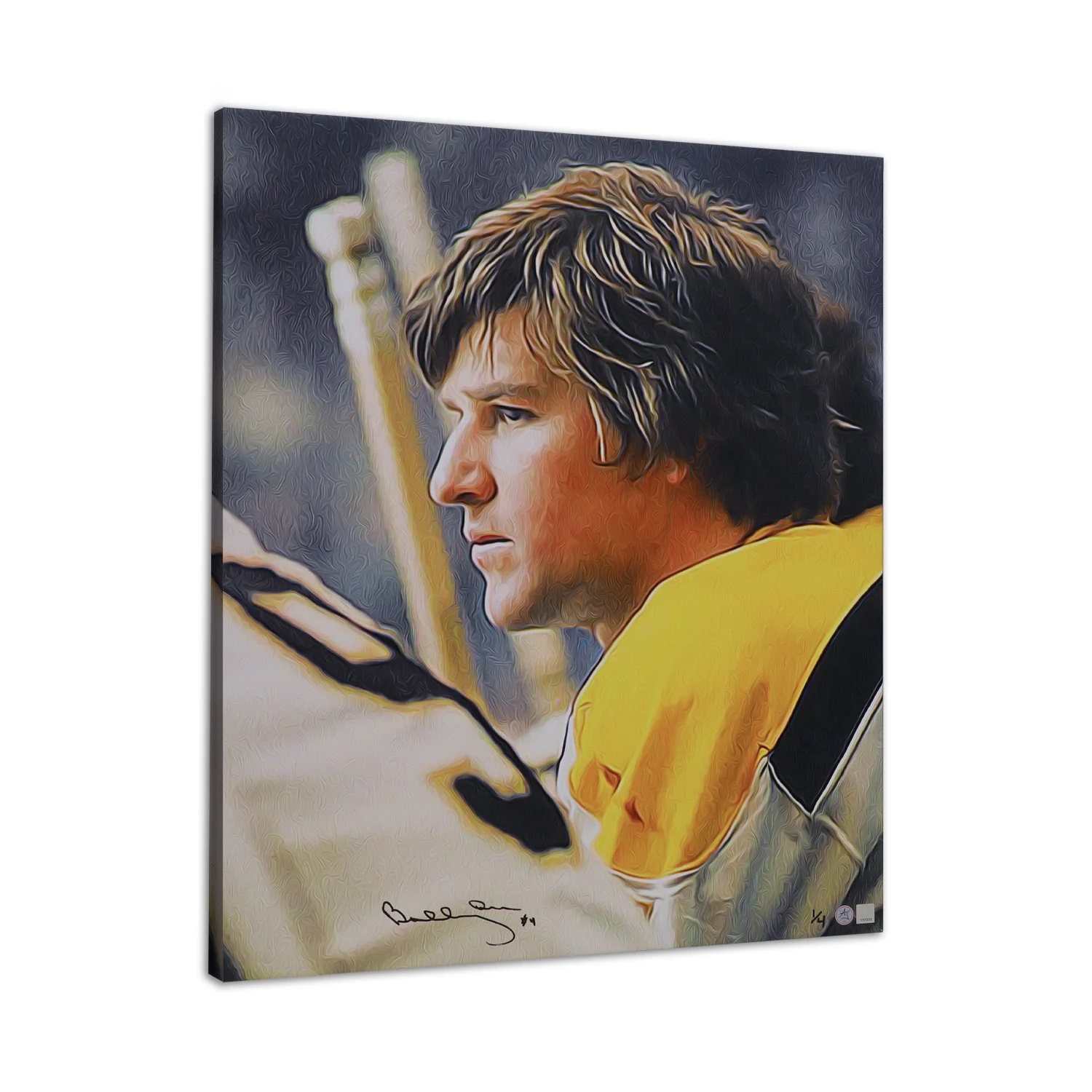 Bobby Orr Signed Boston Hockey Portrait 26x32 Art Canvas /4