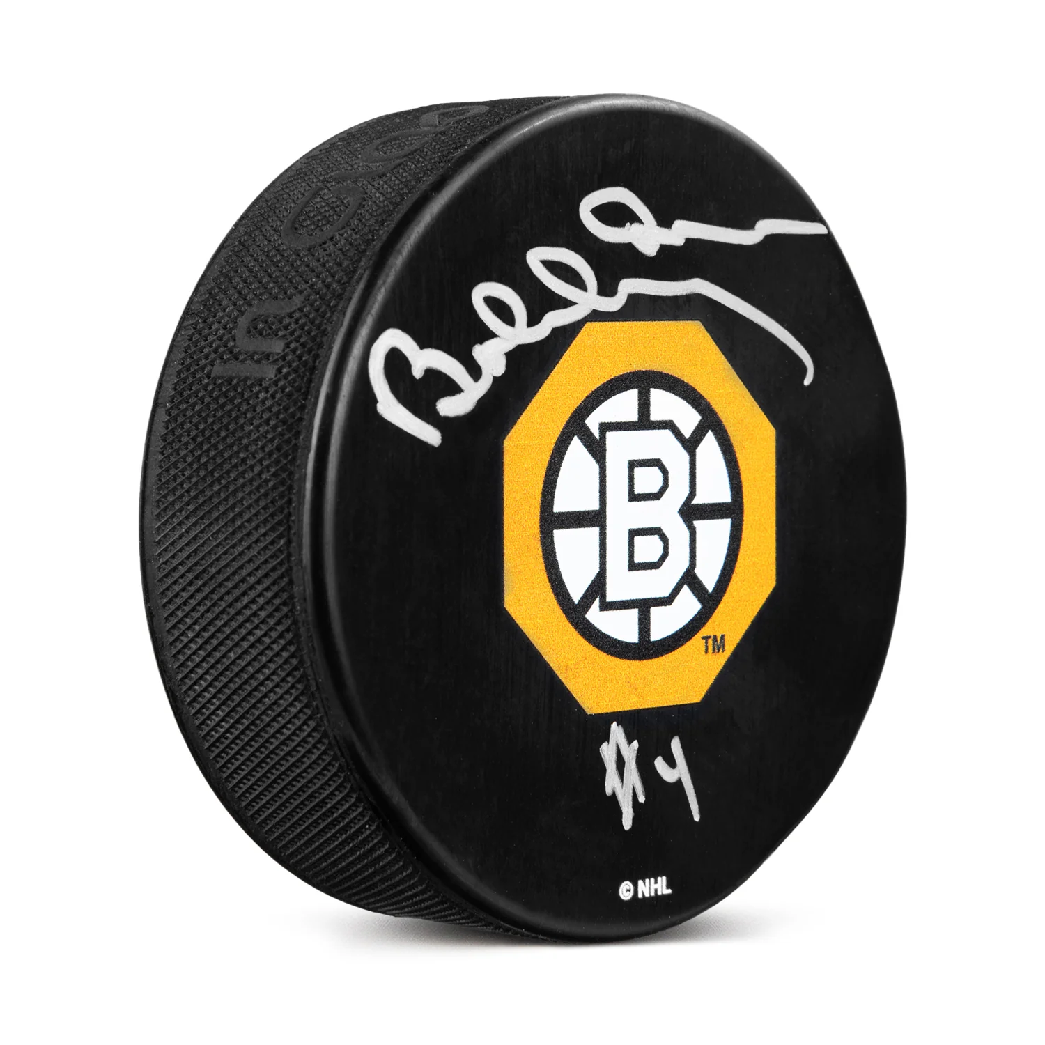 Bobby Orr Signed Boston Bruins Retro Logo Puck