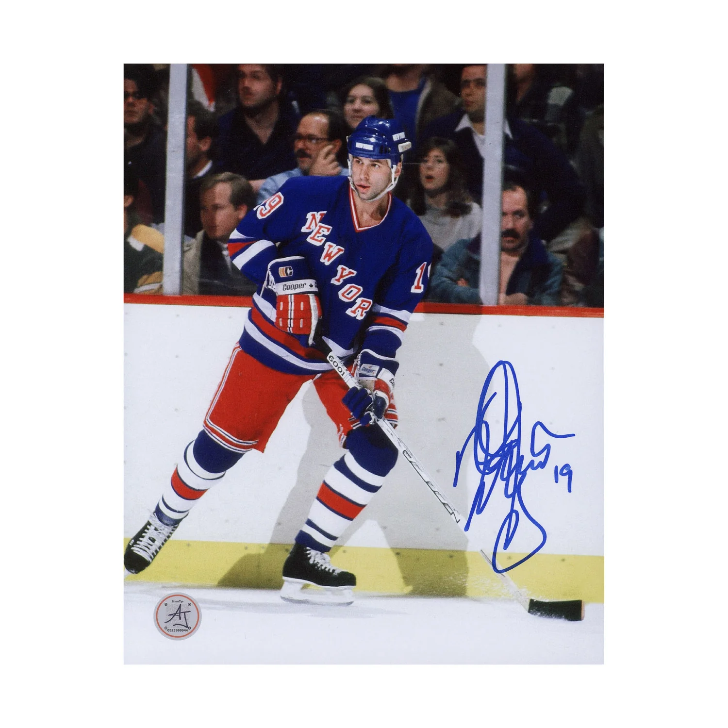 Mark Osborne Autographed New York Rangers Hockey 8x10 Photo