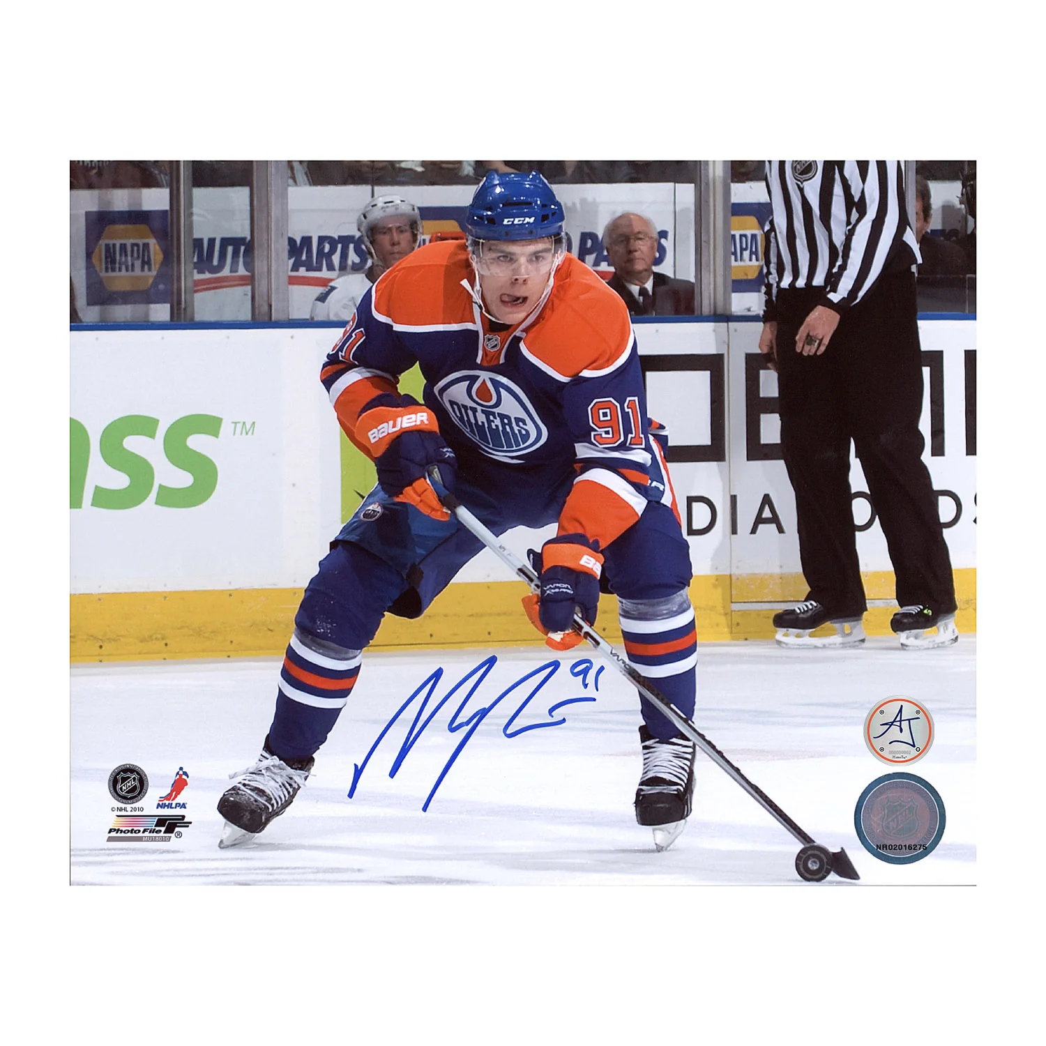 Magnus Paajarvi Autographed Edmonton Oilers First Game 8x10 Photo
