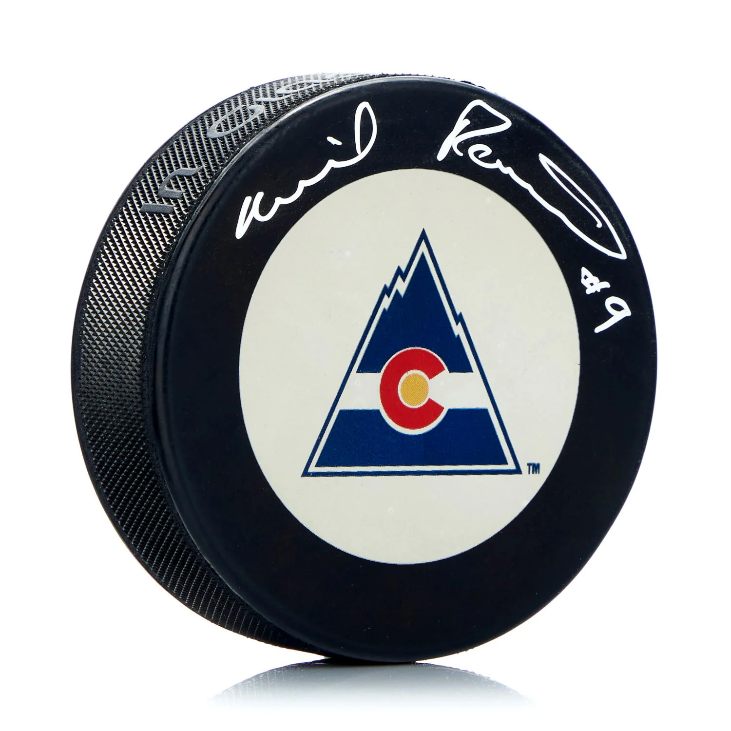 Wilf Paiement Autographed Colorado Rockies Hockey Puck