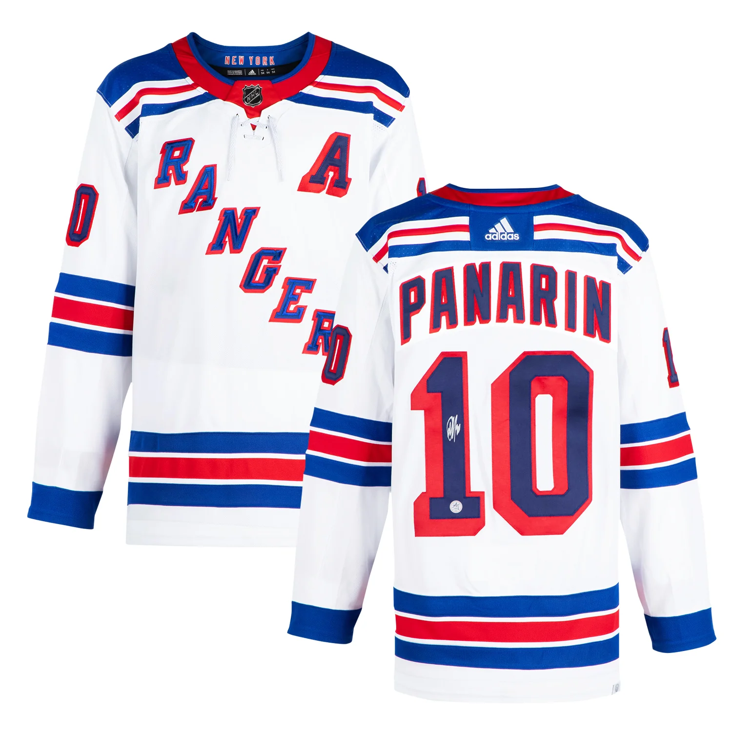 Artemi Panarin Signed New York Rangers White adidas Jersey - Image 3