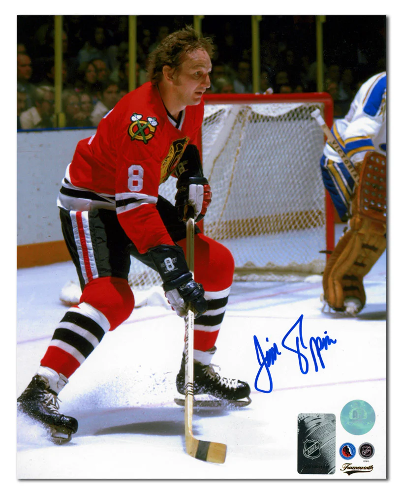Jim Pappin Autographed Chicago Blackhawks Hockey 8x10 Photo