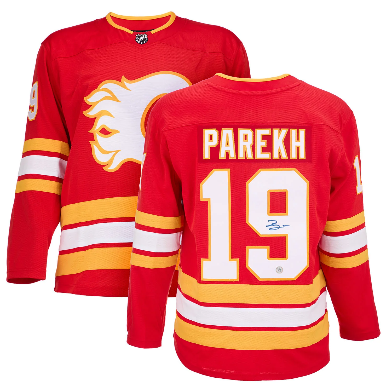 Zayne Parekh Autographed Calgary Flames Fanatics Breakaway Jersey - Image 3