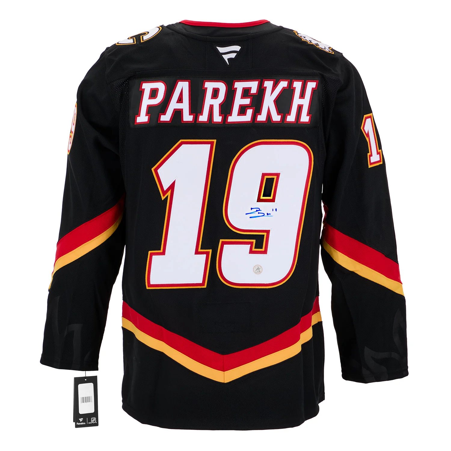 Zayne Parekh Signed Calgary Flames Alt Blasty Fanatics Premium Jersey