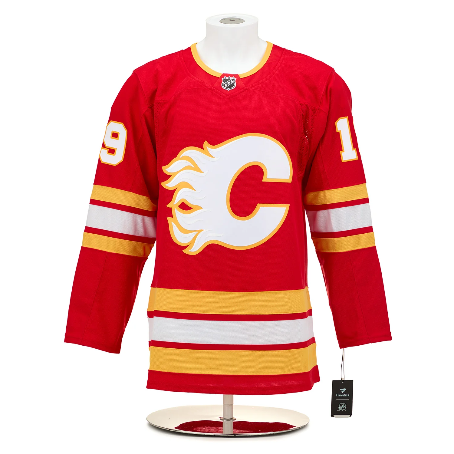 Zayne Parekh Signed Calgary Flames Roaring Fire Art Jersey #1/19 - Image 2