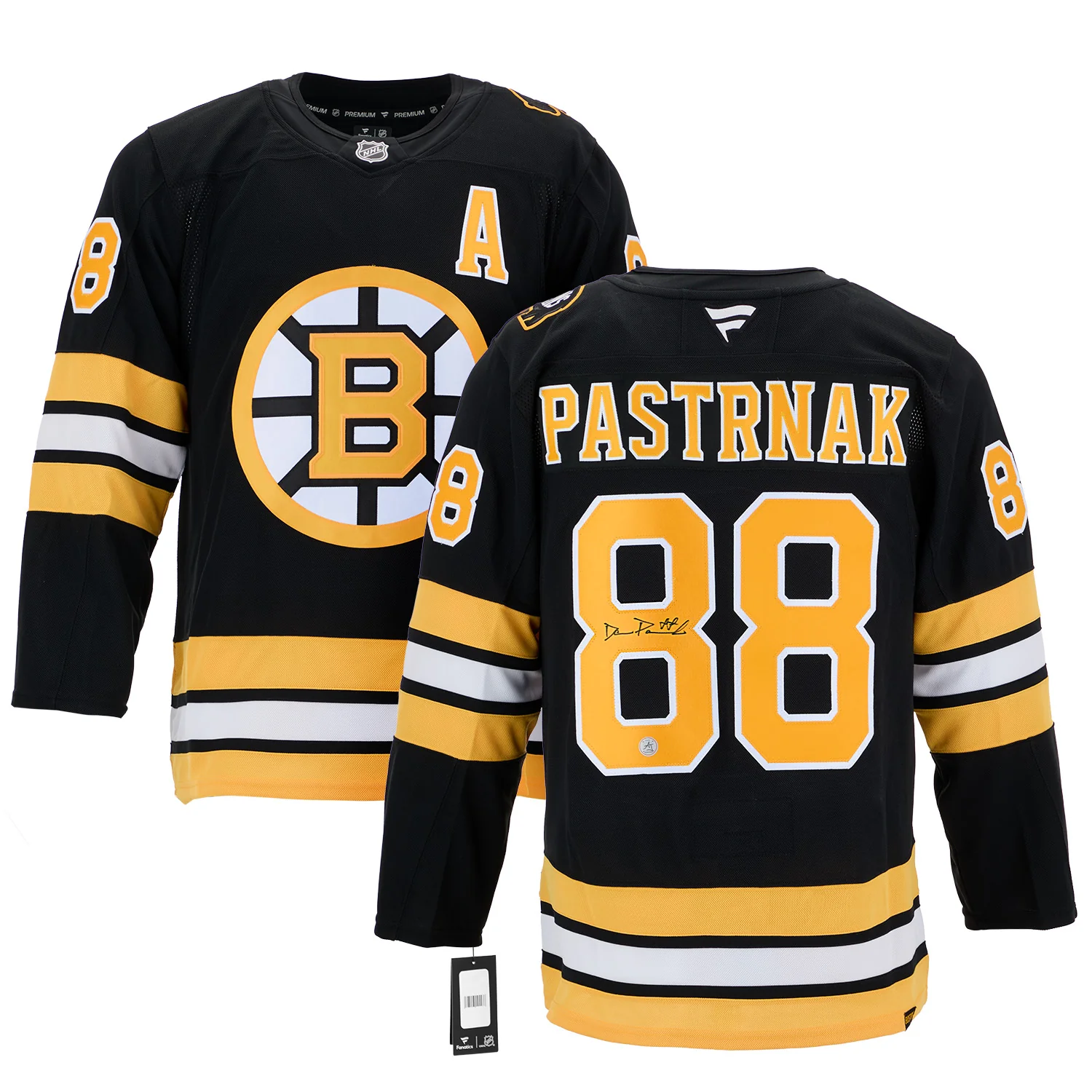 David Pastrnak Autographed Boston Bruins Fanatics Premium Jersey - Image 3