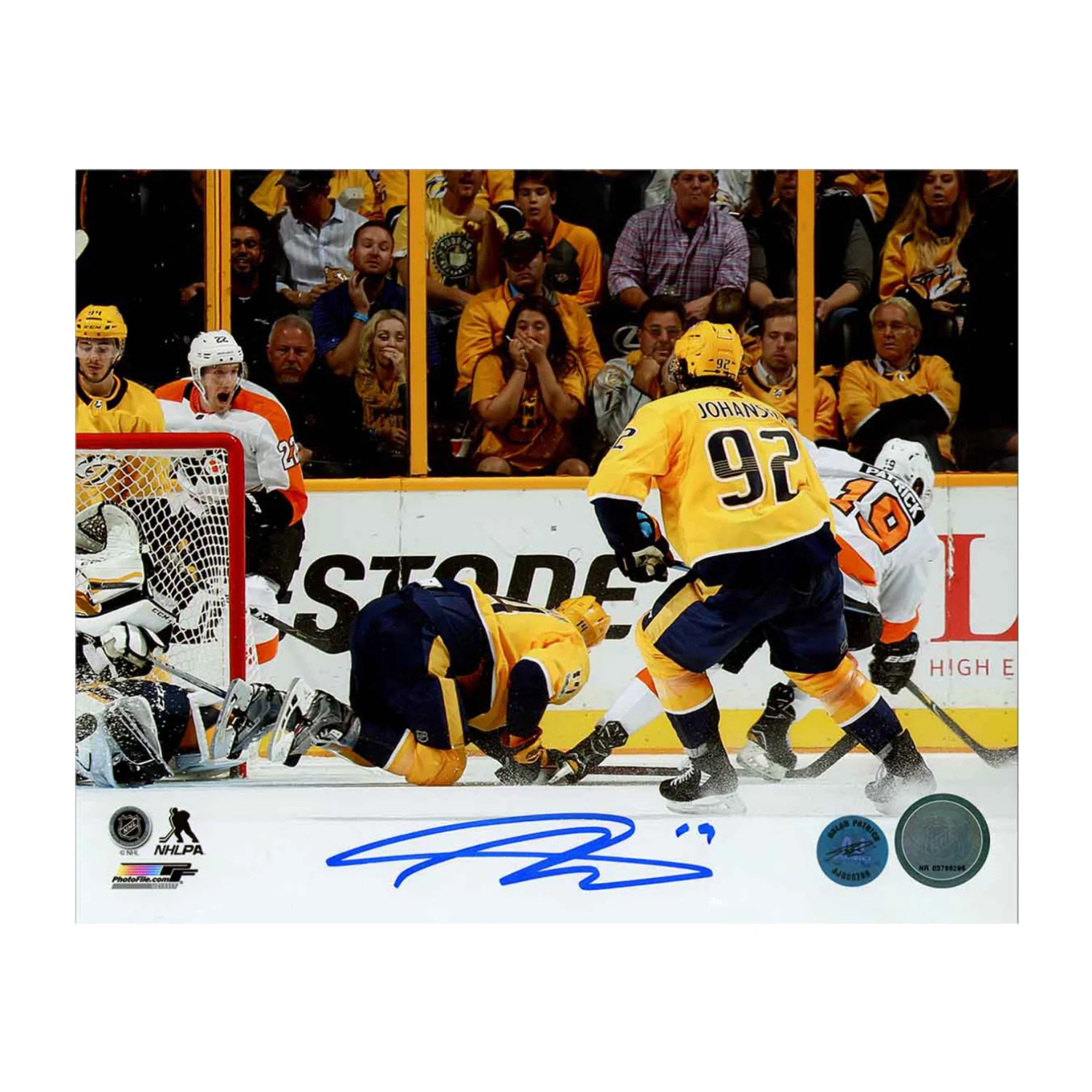 Nolan Patrick Signed Philadelphia Flyers 1st Goal 8x10 Photo