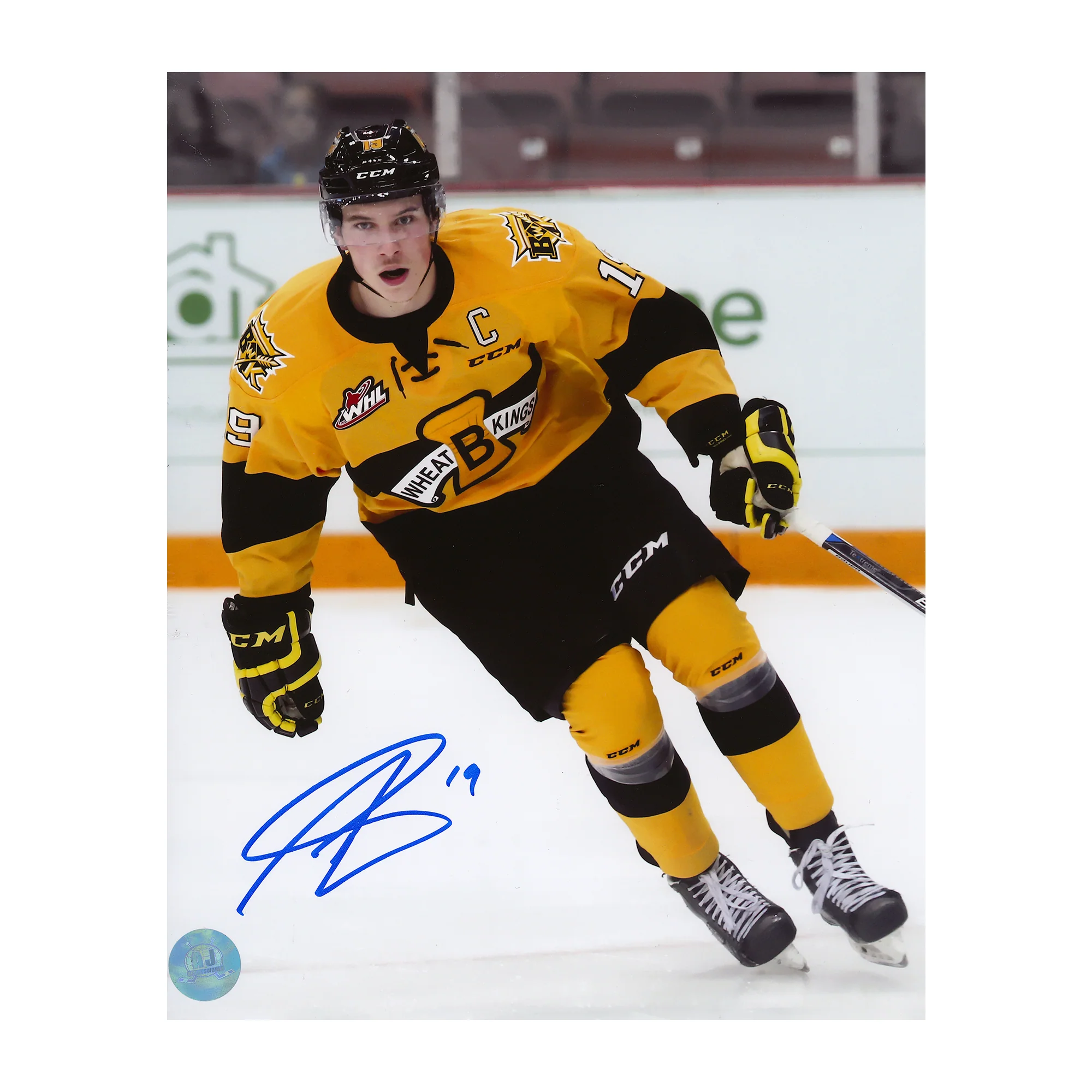 Nolan Patrick Autographed Brandon Wheat Kings CHL Hockey 8x10 Photo