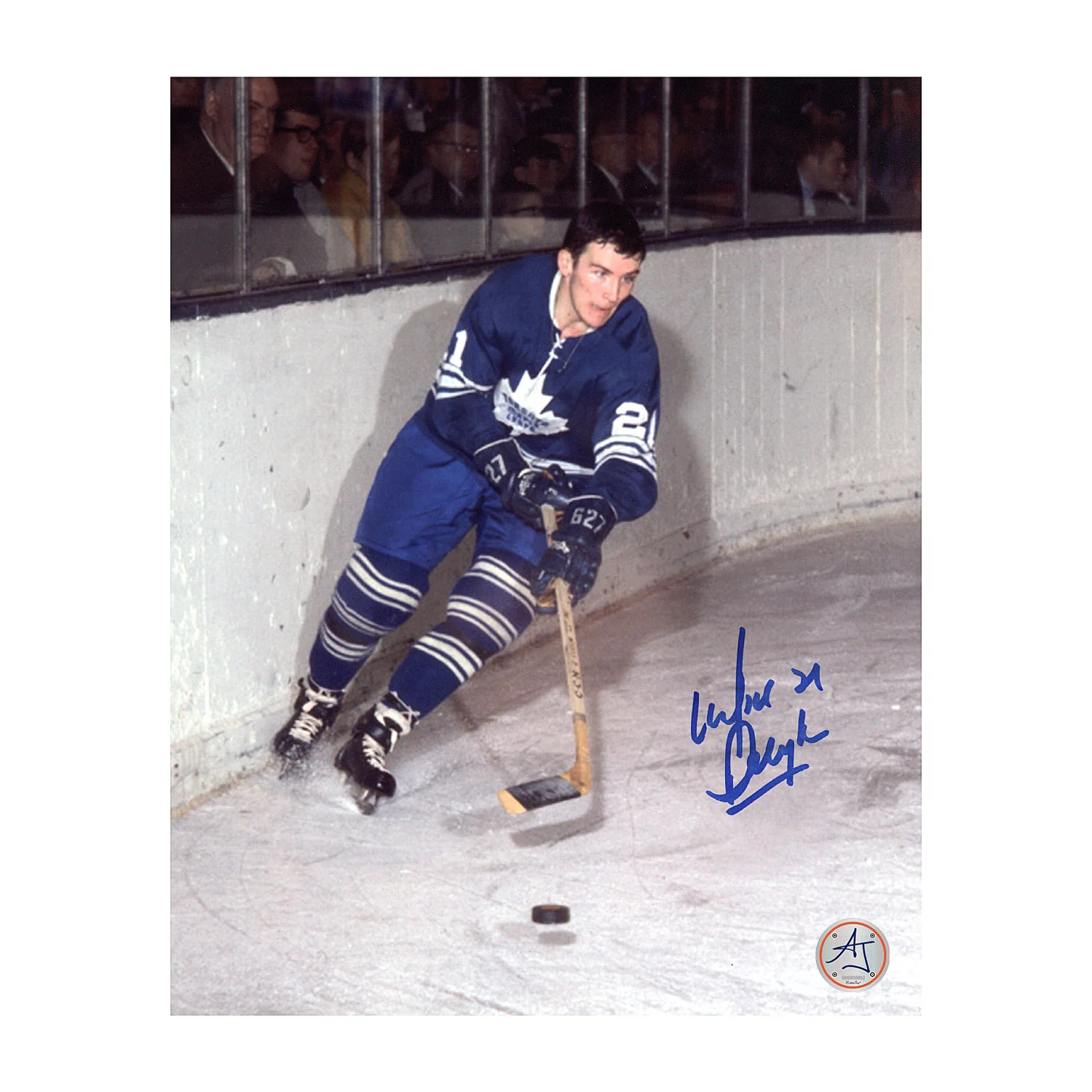 Mike Pelyk Autographed Toronto Maple Leafs Game Action 8x10 Photo