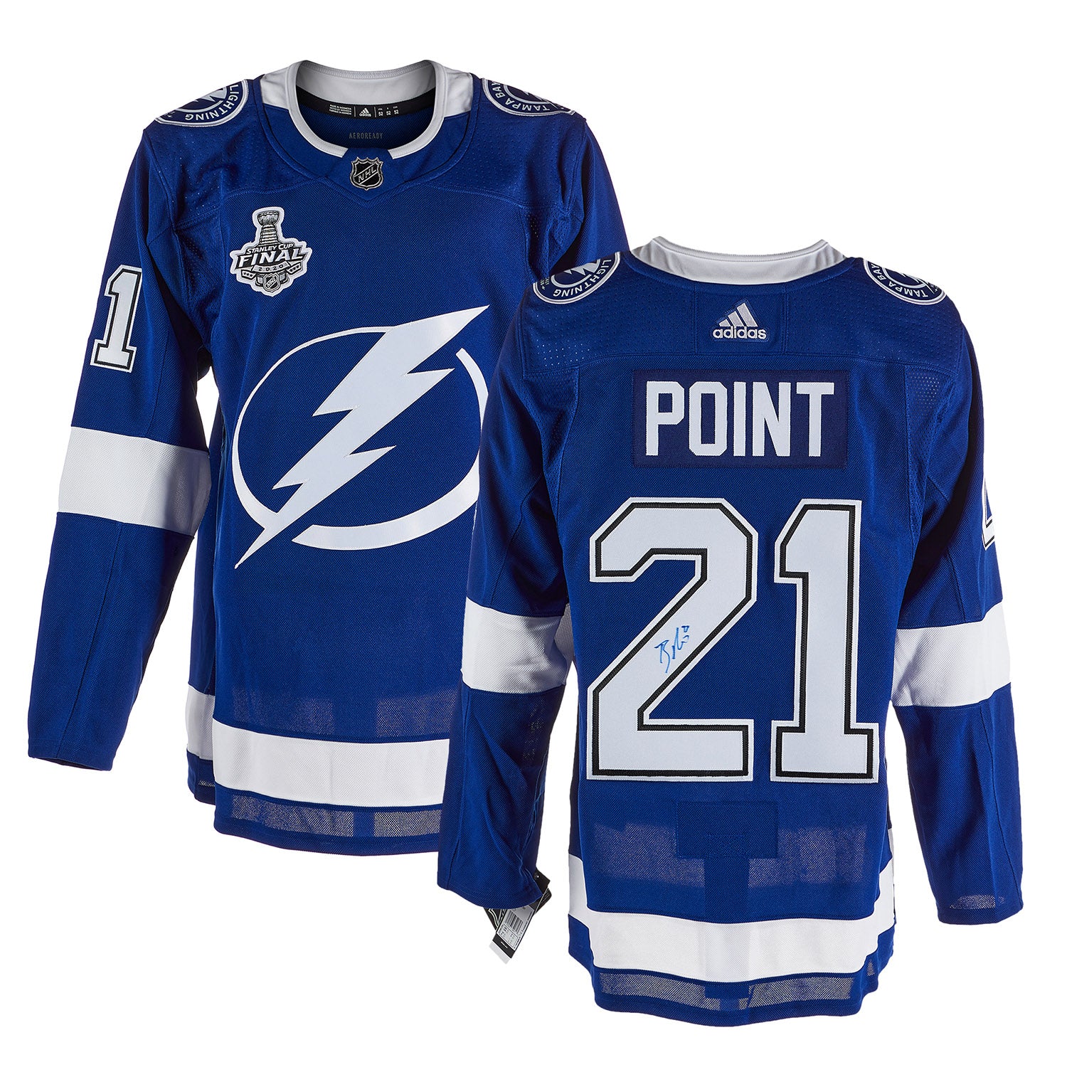 Brayden Point Signed Tampa Bay Lightning 2020 Stanley Cup adidas Jersey - Image 3
