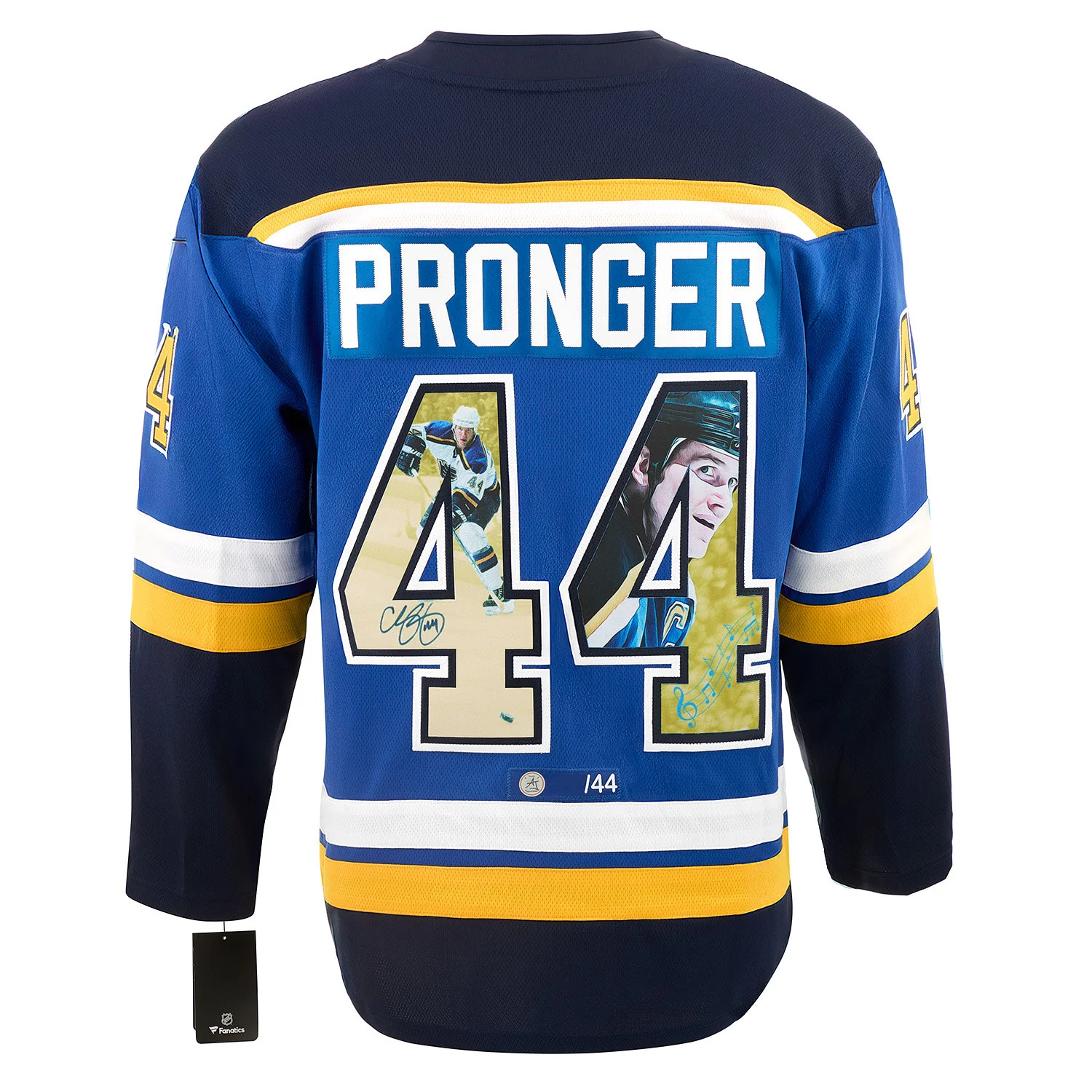 Chris Pronger Autographed St Louis Blues Art Jersey #/44