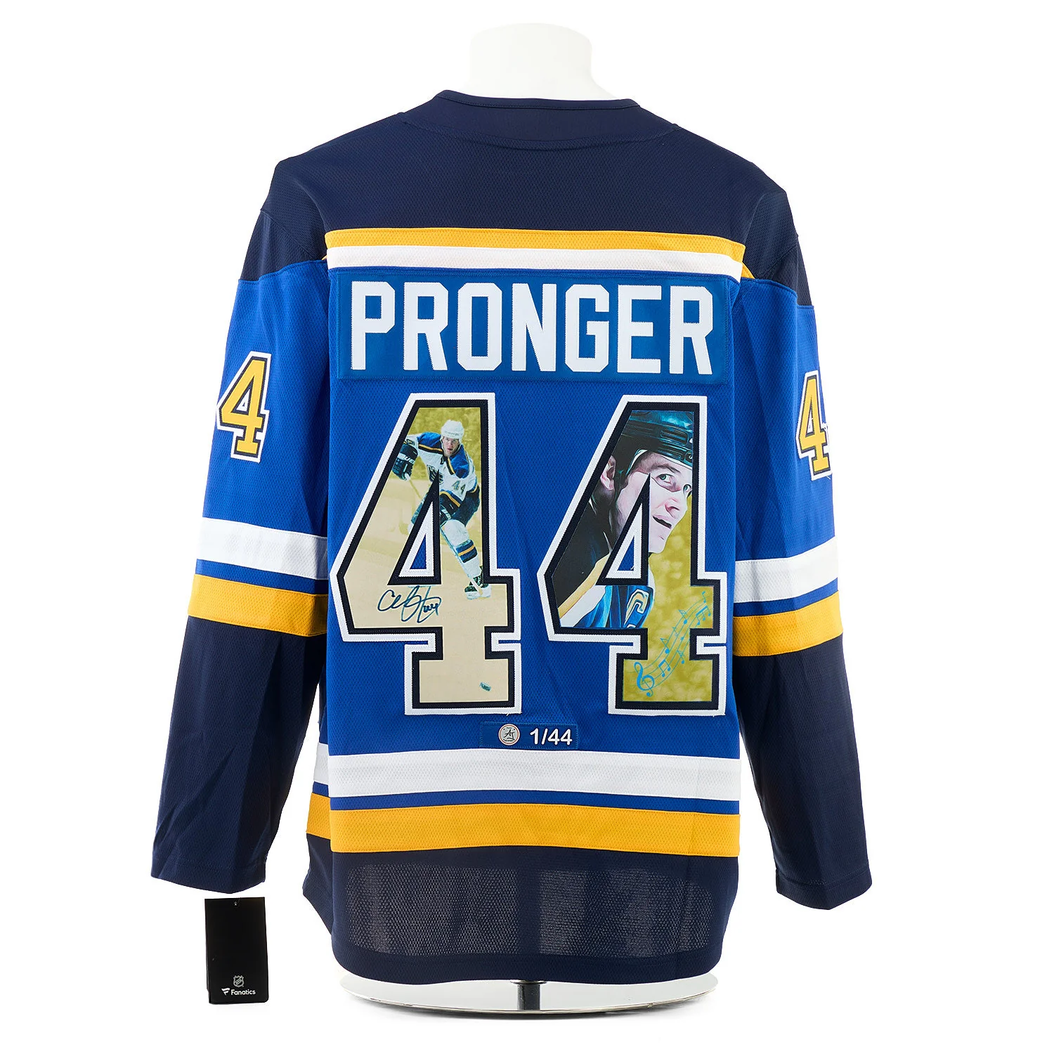 Chris Pronger Autographed St Louis Blues Art Jersey #1/44