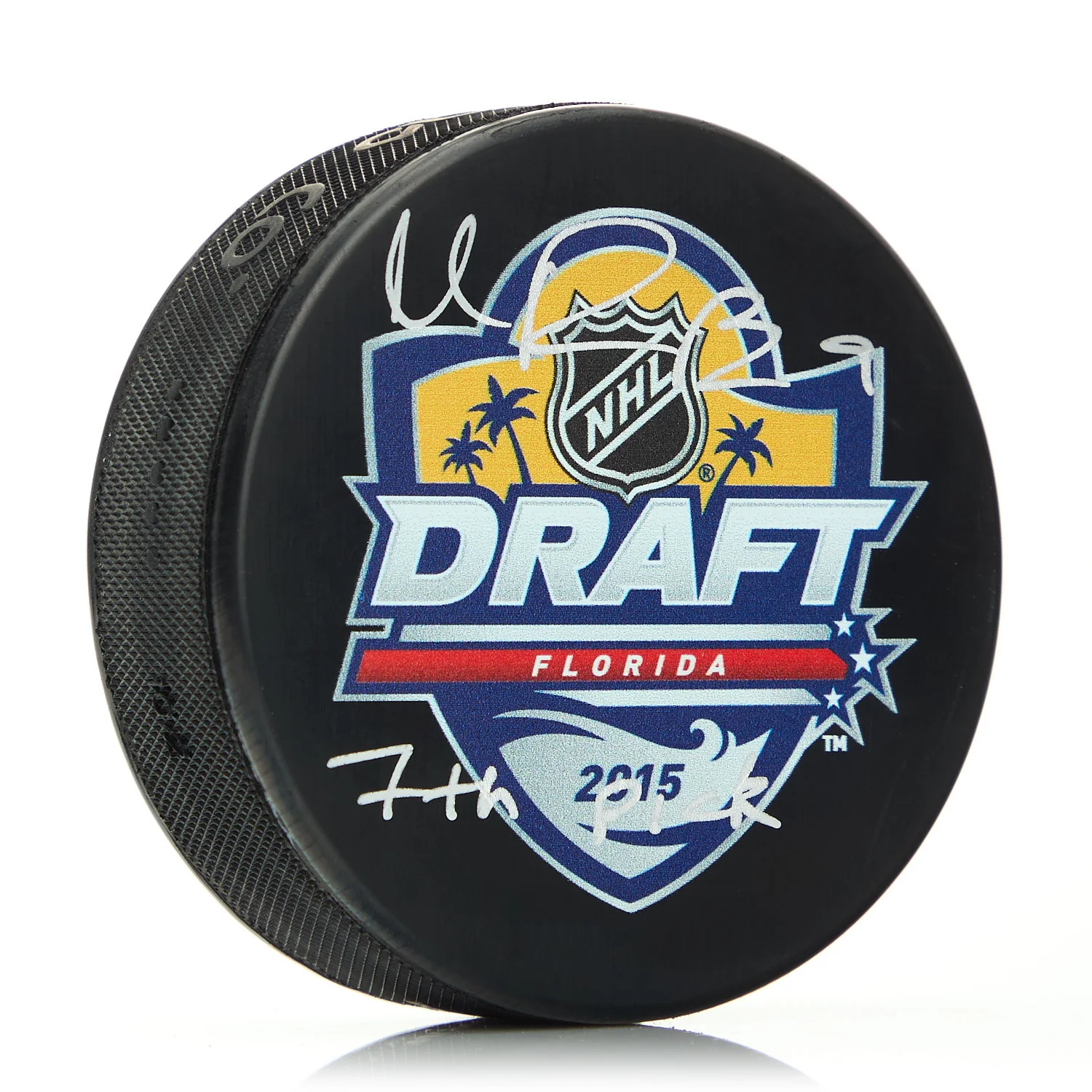 Ivan Provorov Signed 2015 NHL Entry Draft Puck with 7th Pick Note