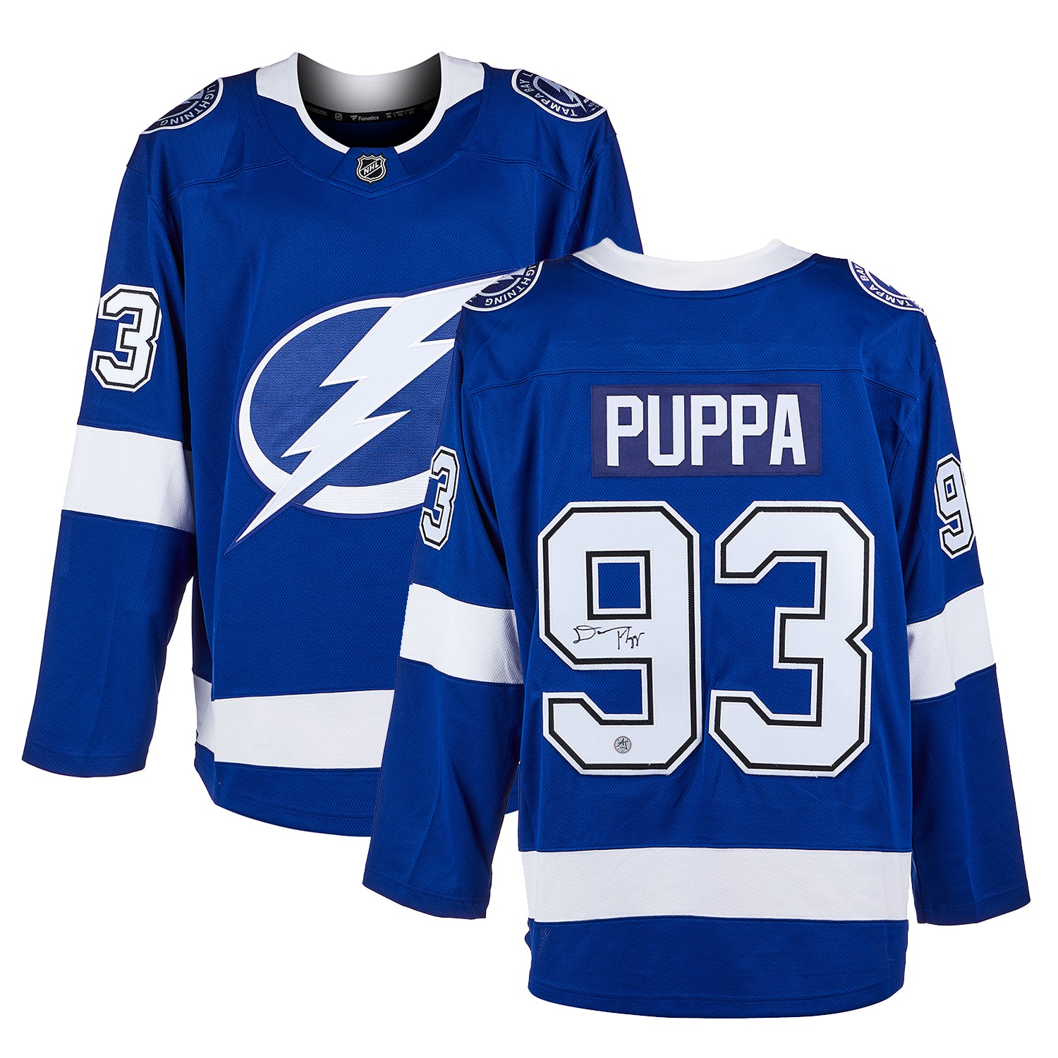 Daren Puppa Autographed Tampa Bay Lightning Fanatics Breakaway Jersey - Image 3