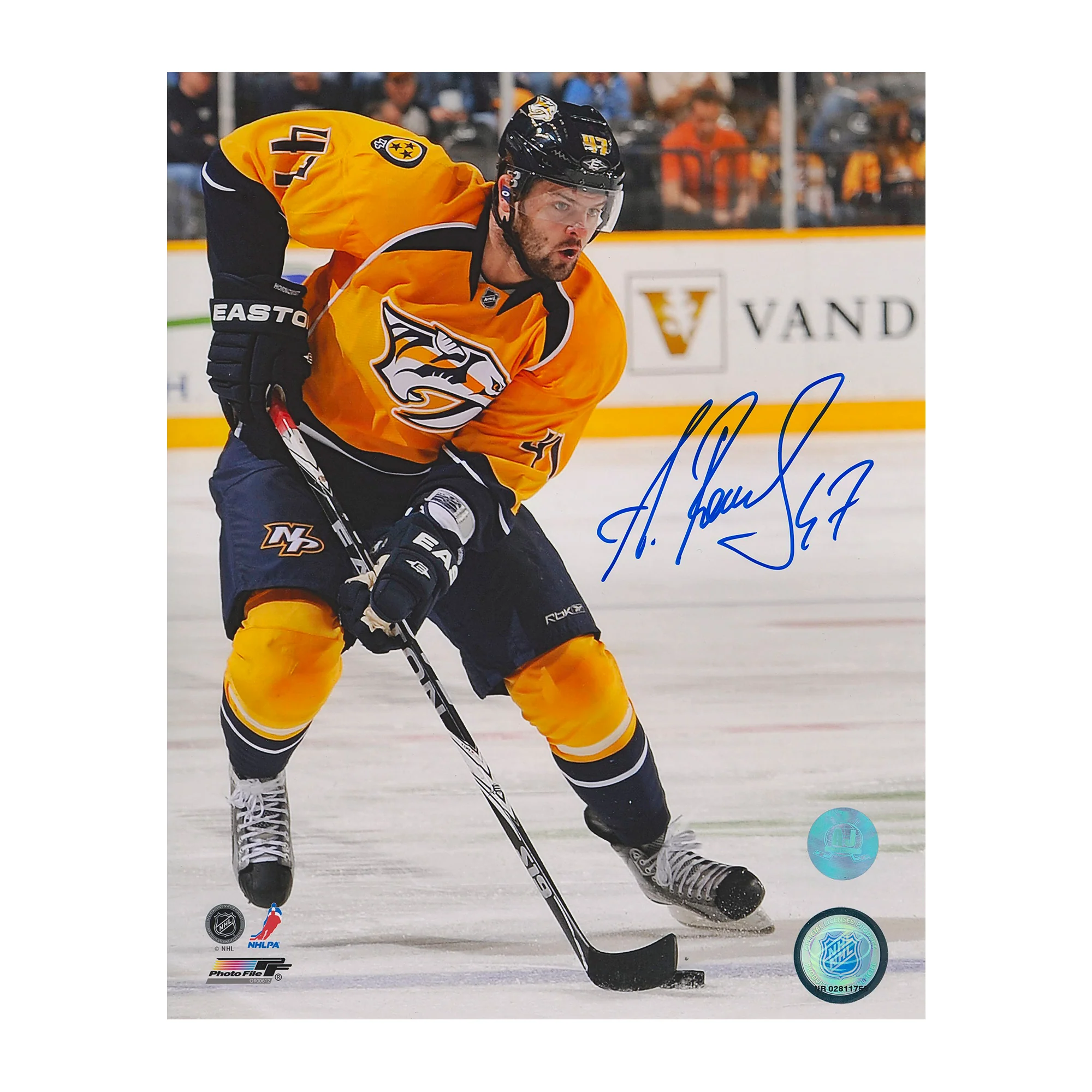 Alexander Radulov Autographed Nashville Predators Hockey 8x10 Photo