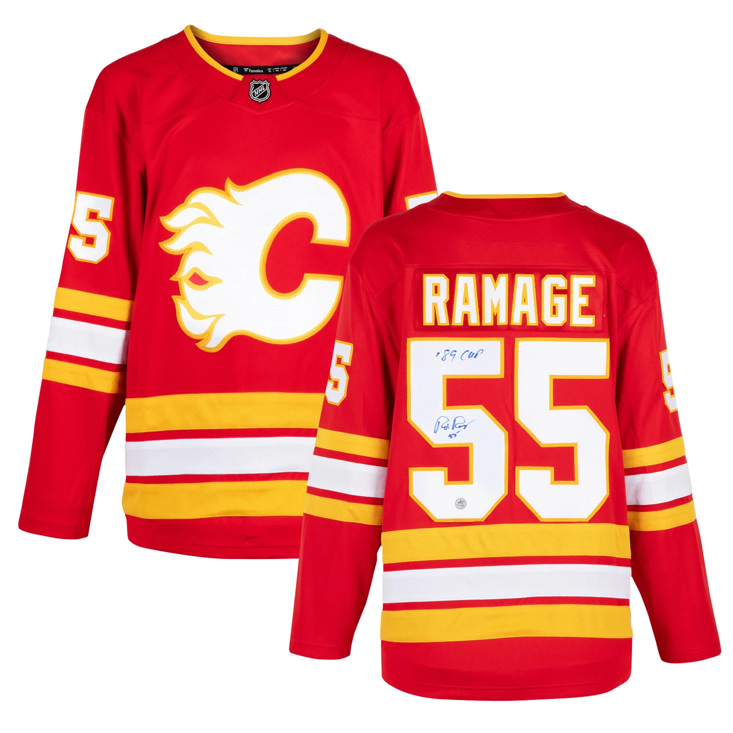 Rob Ramage Signed Calgary Flames Fanatics Breakaway Jersey - Image 3