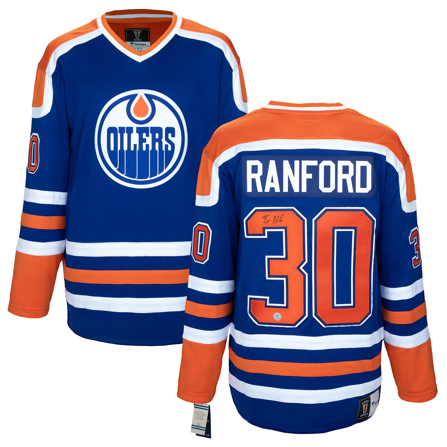 Bill Ranford Autographed Edmonton Oilers Throwback Breakaway Jersey - Image 3