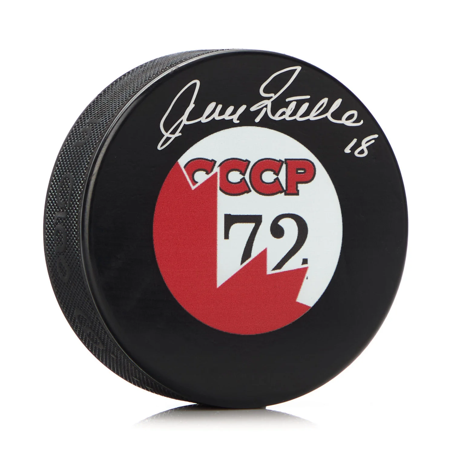 Jean Ratelle Signed 1972 Summit Series Canada CCCP Hockey Puck