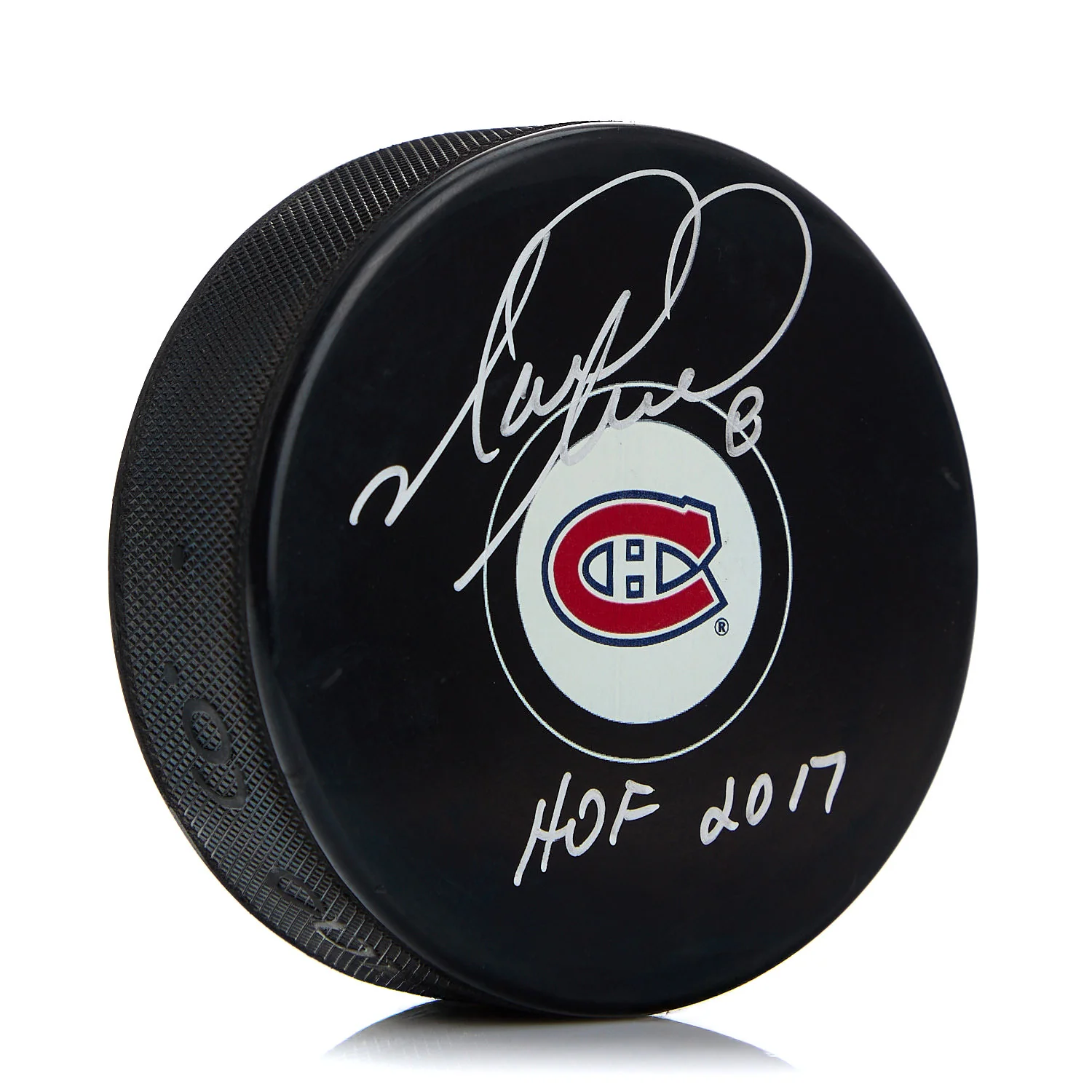 Mark Recchi Signed Montreal Canadiens Hockey Puck with HOF Note