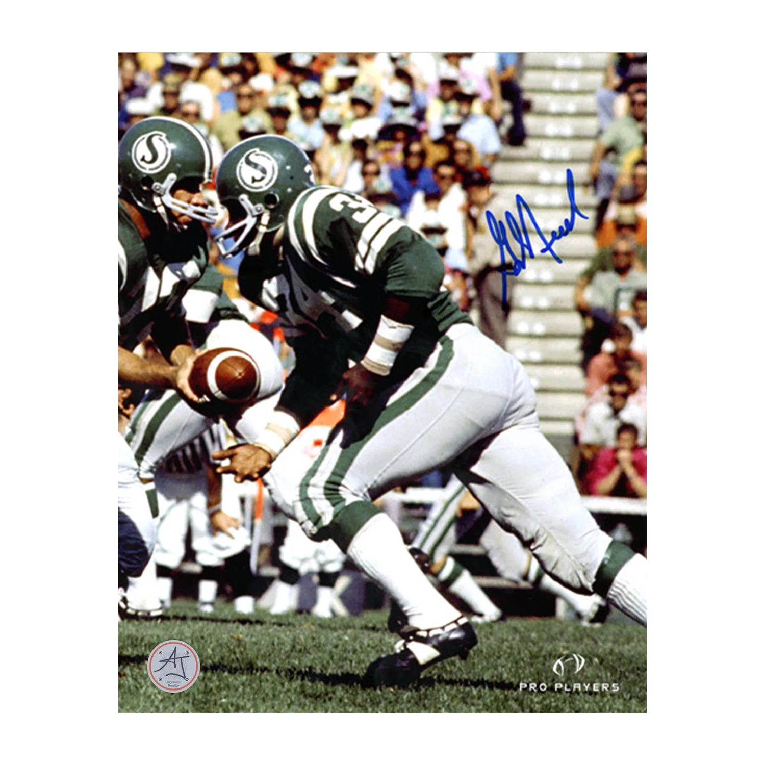George Reed Autographed Saskatchewan Roughriders Football 8x10 Photo