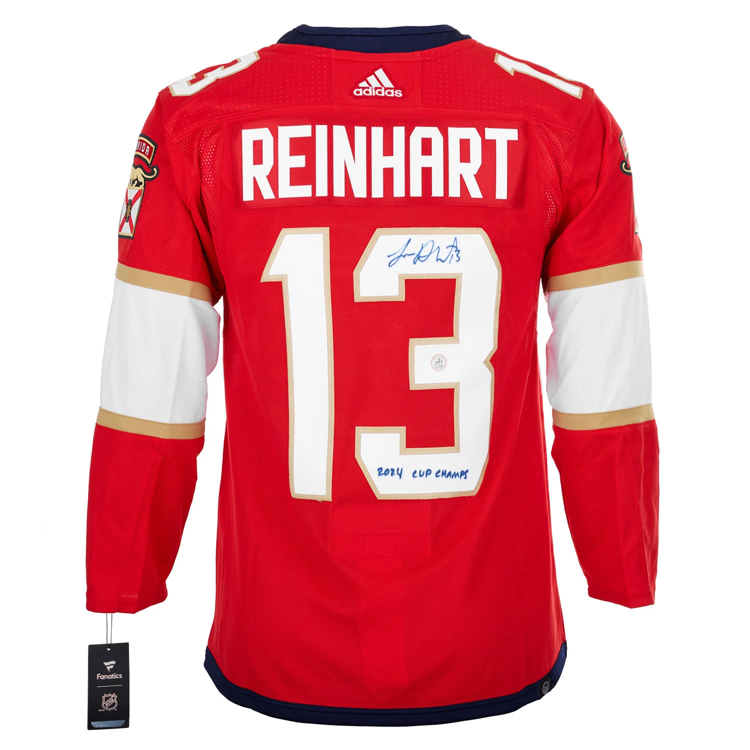 Sam Reinhart Florida Panthers Signed & Inscribed 2024 Stanley Cup adidas Jersey