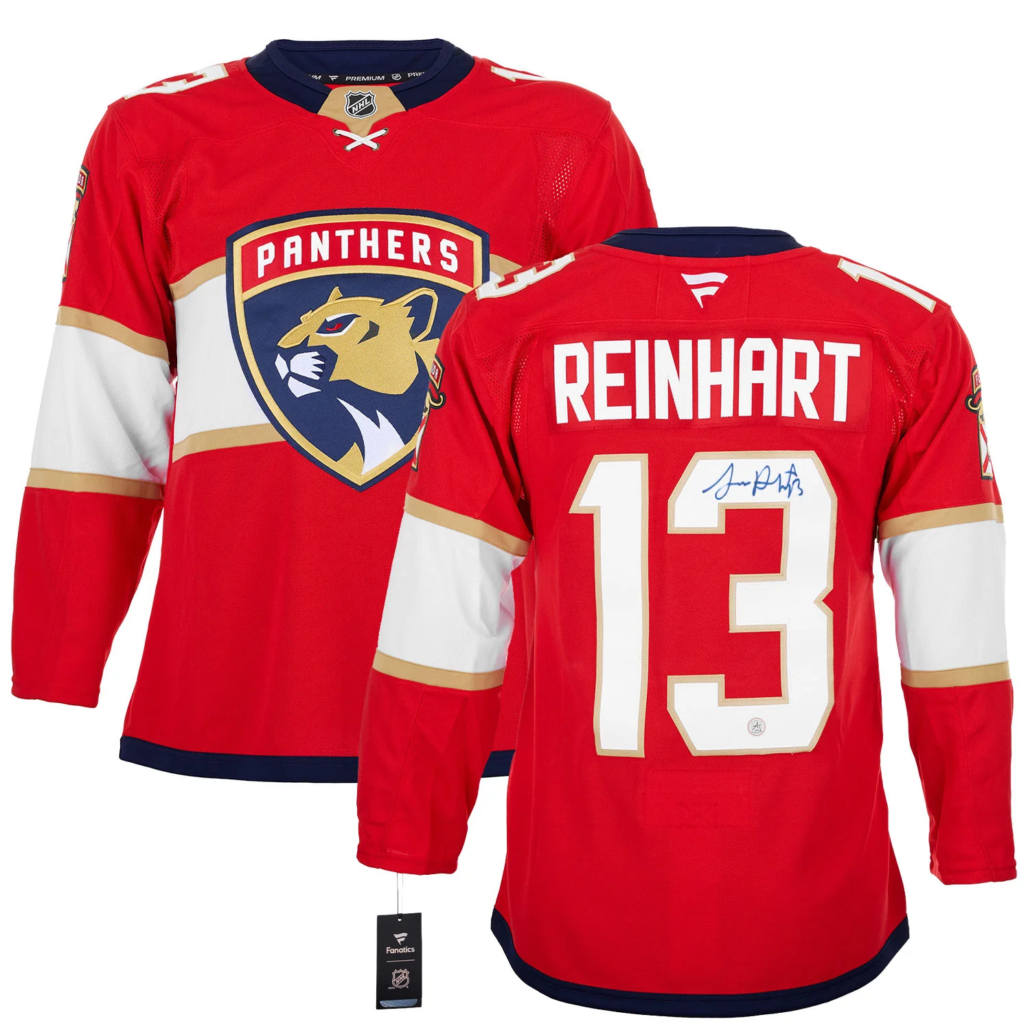 Sam Reinhart Autographed Florida Panthers Fanatics Premium Jersey - Image 3