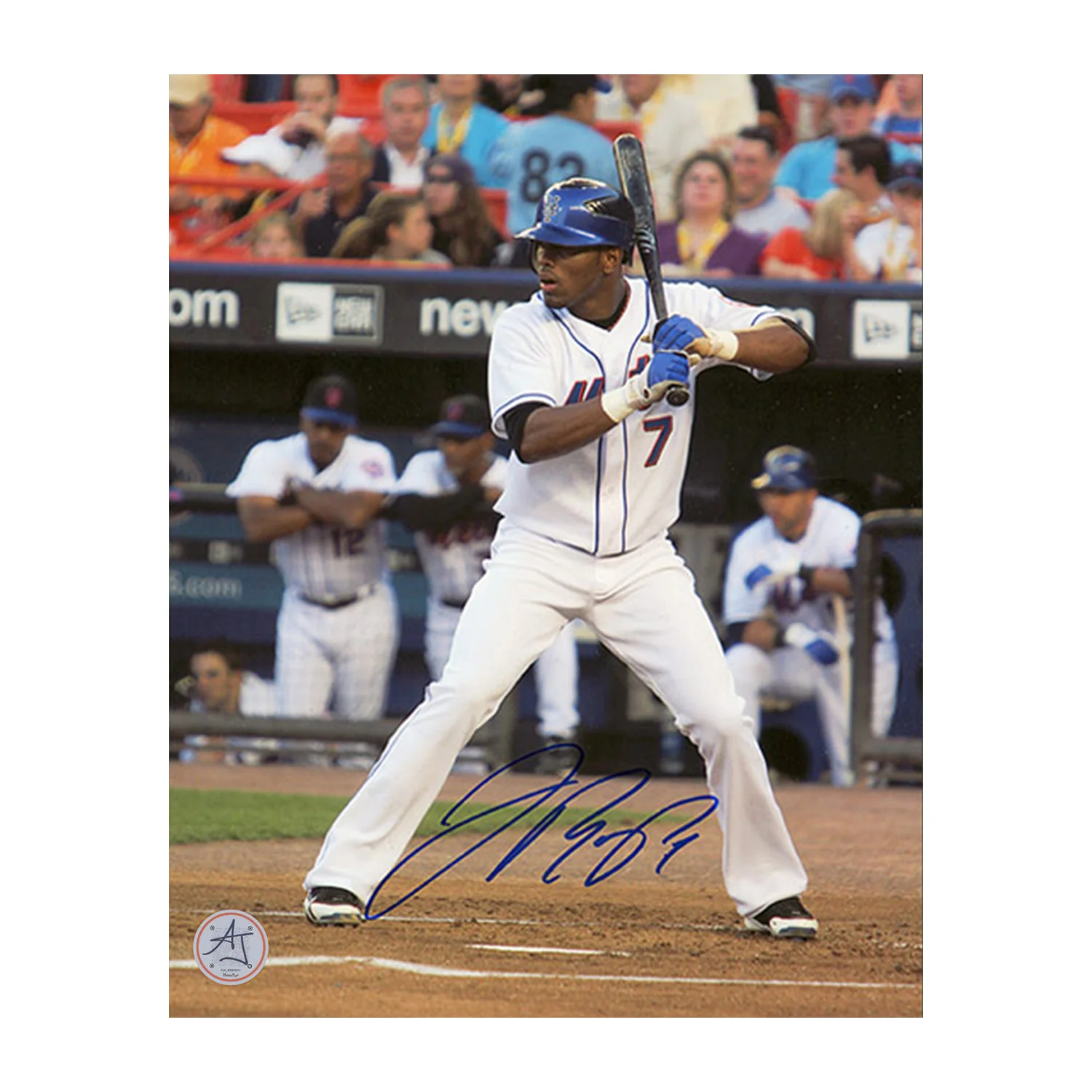 Jose Reyes Autographed New York Mets Baseball 8x10 Photo