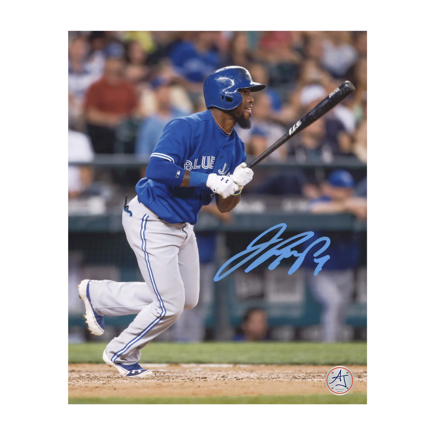Jose Reyes Autographed Toronto Blue Jays Batting 8x10 Photo