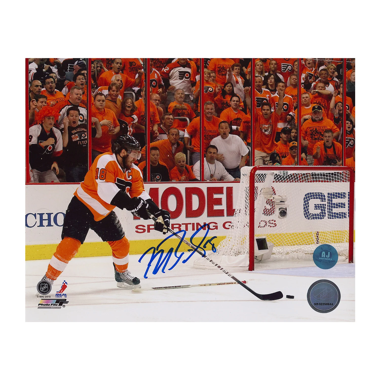 Mike Richards Signed Philadelphia Flyers Fanfare 8x10 Photo