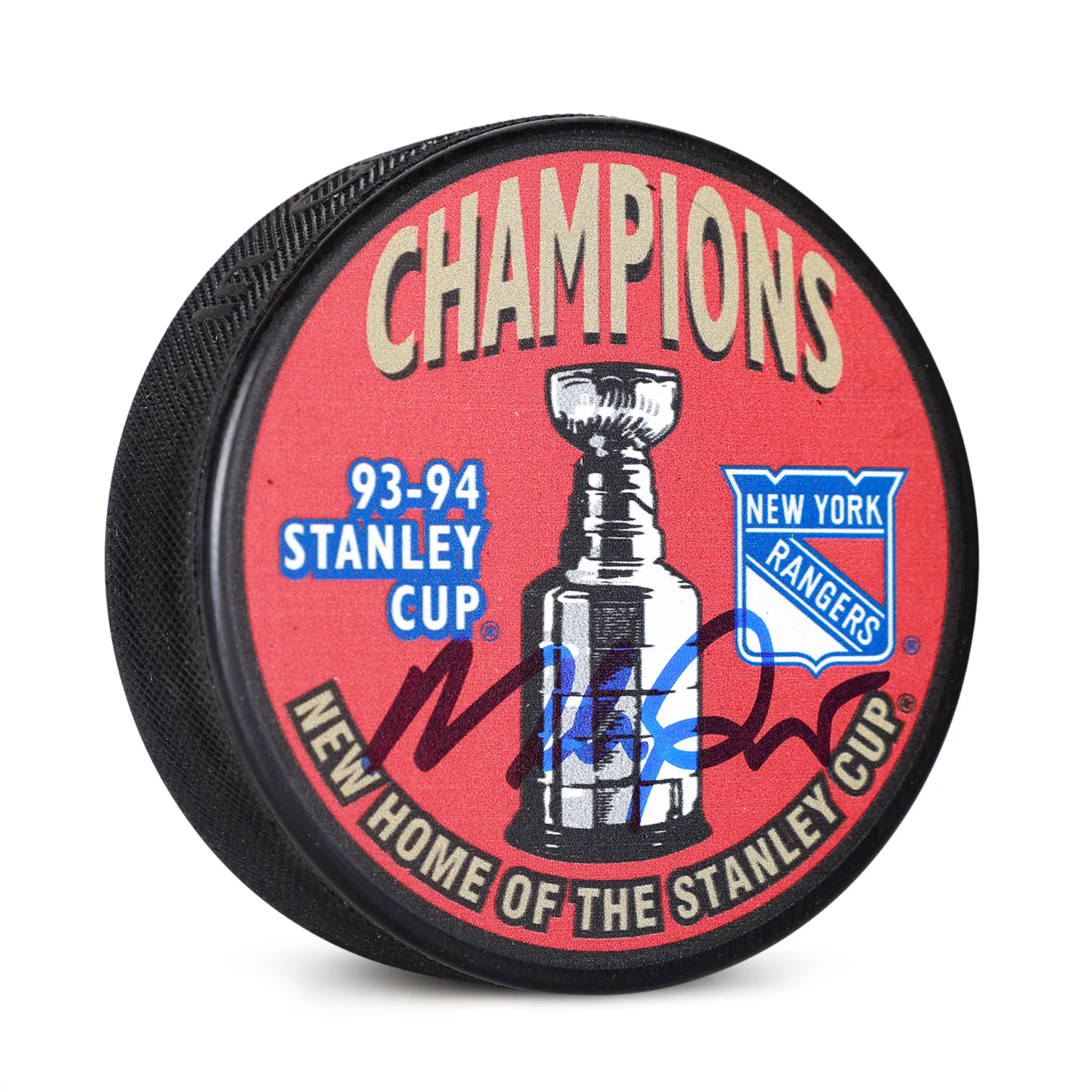 Mike Richter Autographed New York Rangers 1994 Stanley Cup Champions Puck