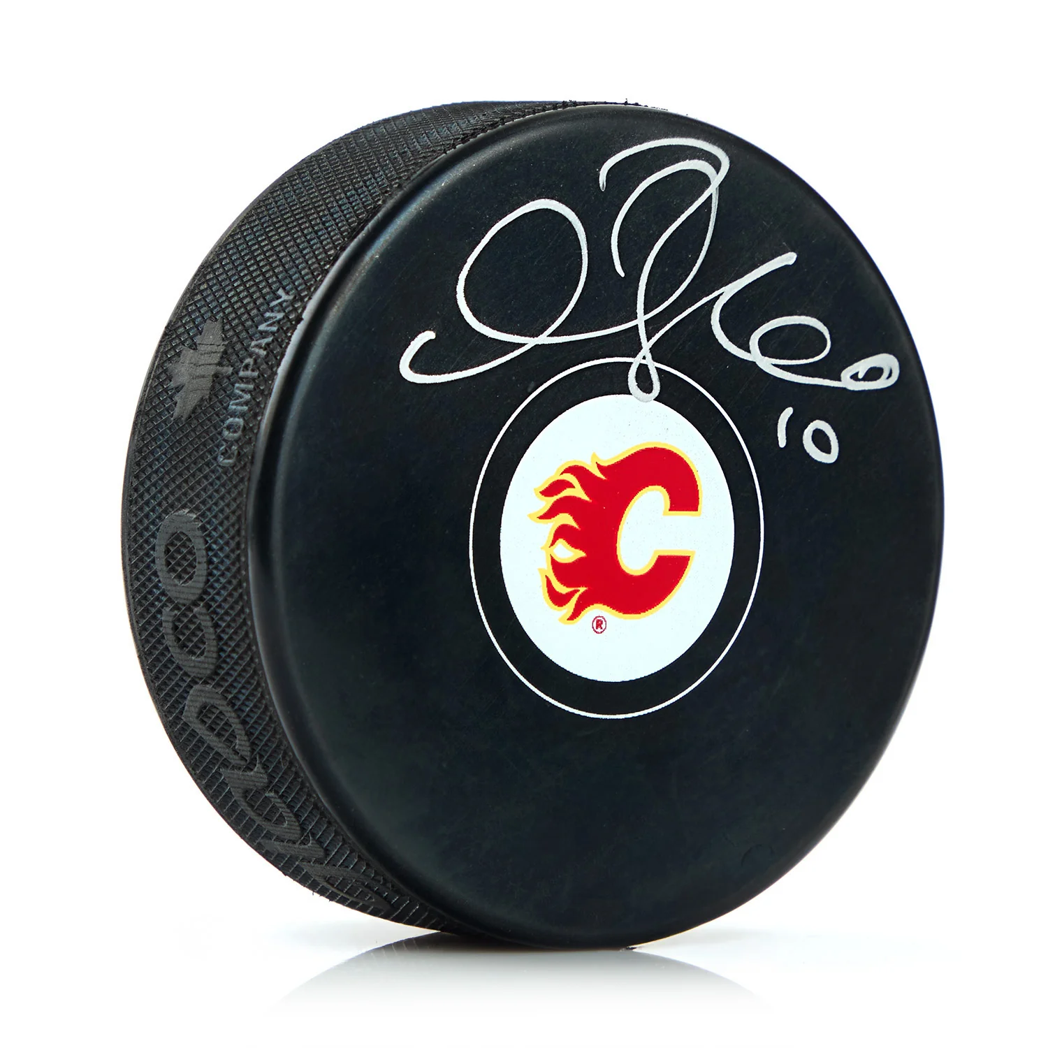 Gary Roberts Autographed Calgary Flames Hockey Puck