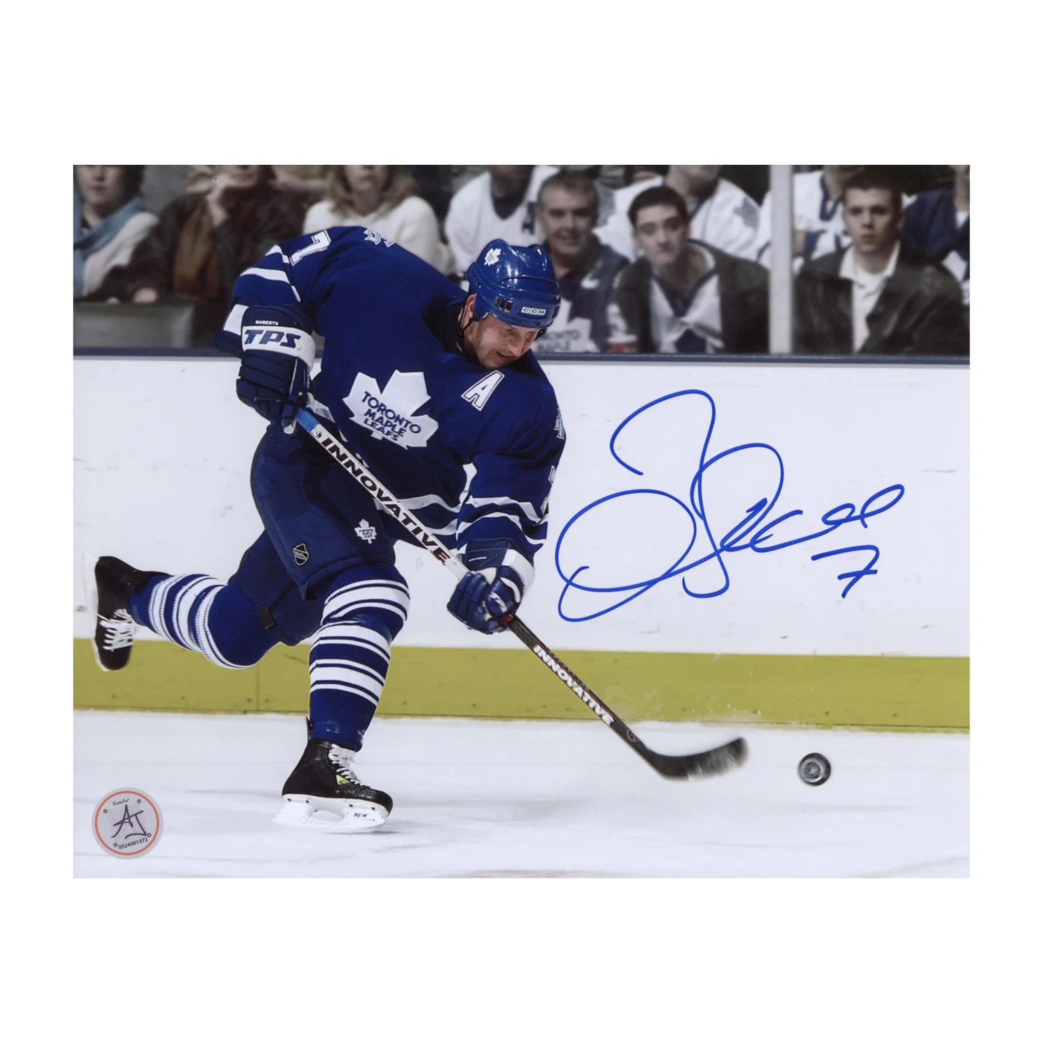 Gary Roberts Autographed Toronto Maple Leafs Shooting 8x10 Photo