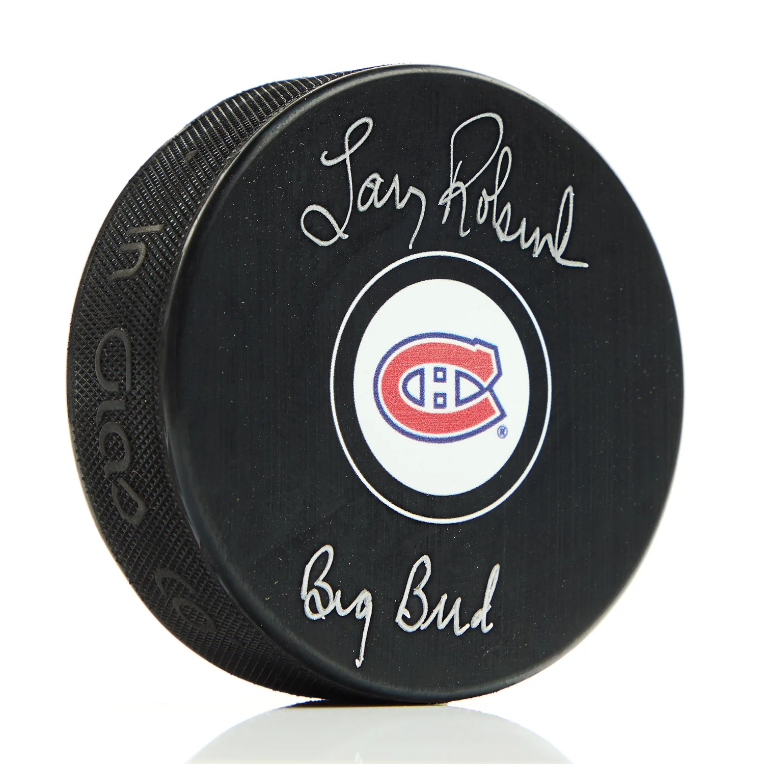 Larry Robinson Signed Montreal Canadiens Puck with Big Bird Note