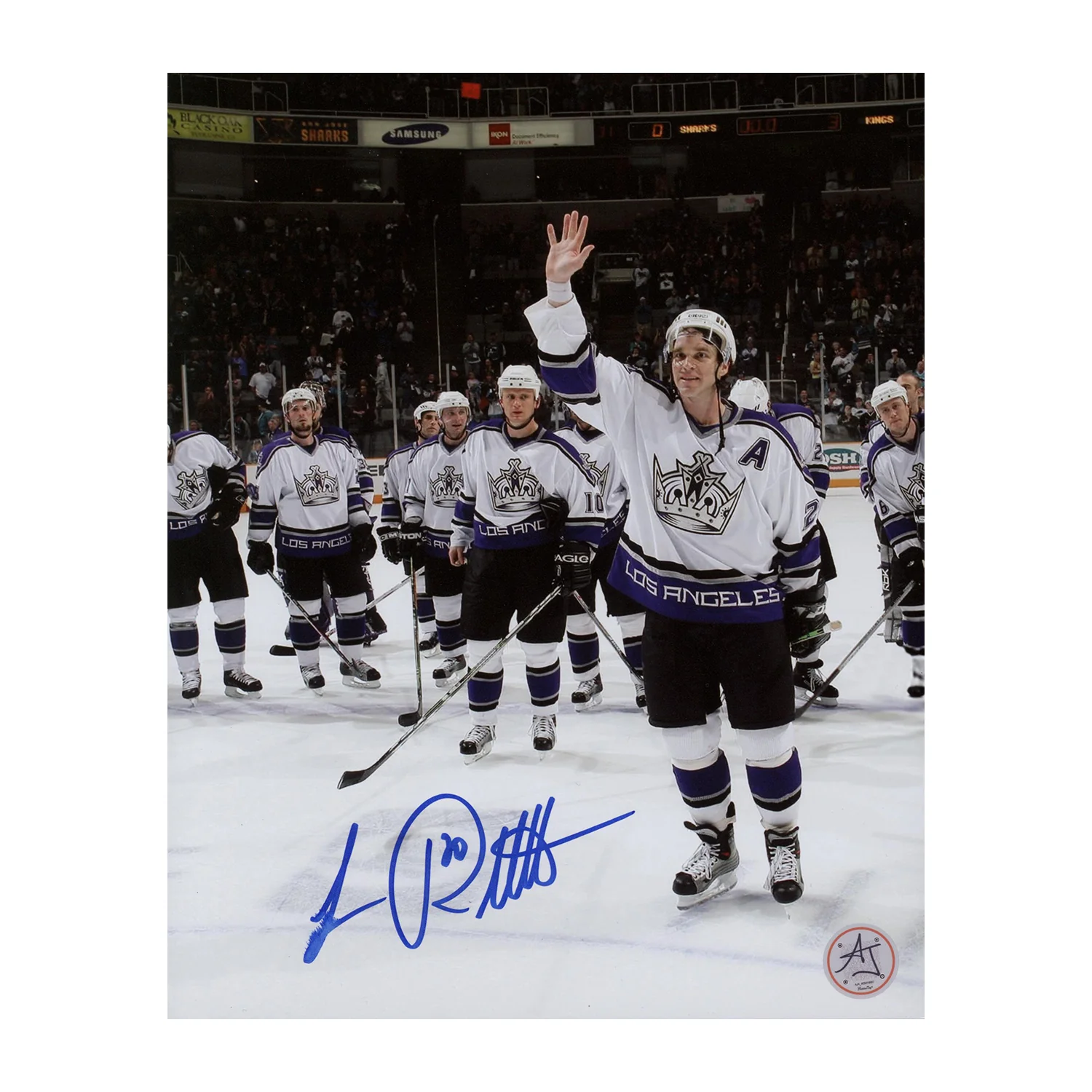 Luc Robitaille Signed Los Angeles Kings Final Game Farewell 8x10 Photo