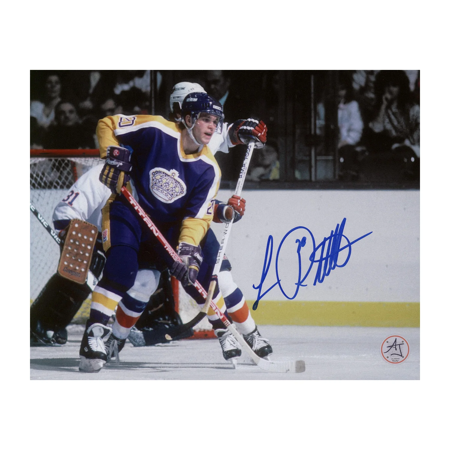 Luc Robitaille Signed Los Angeles Kings Rookie 8x10 Photo