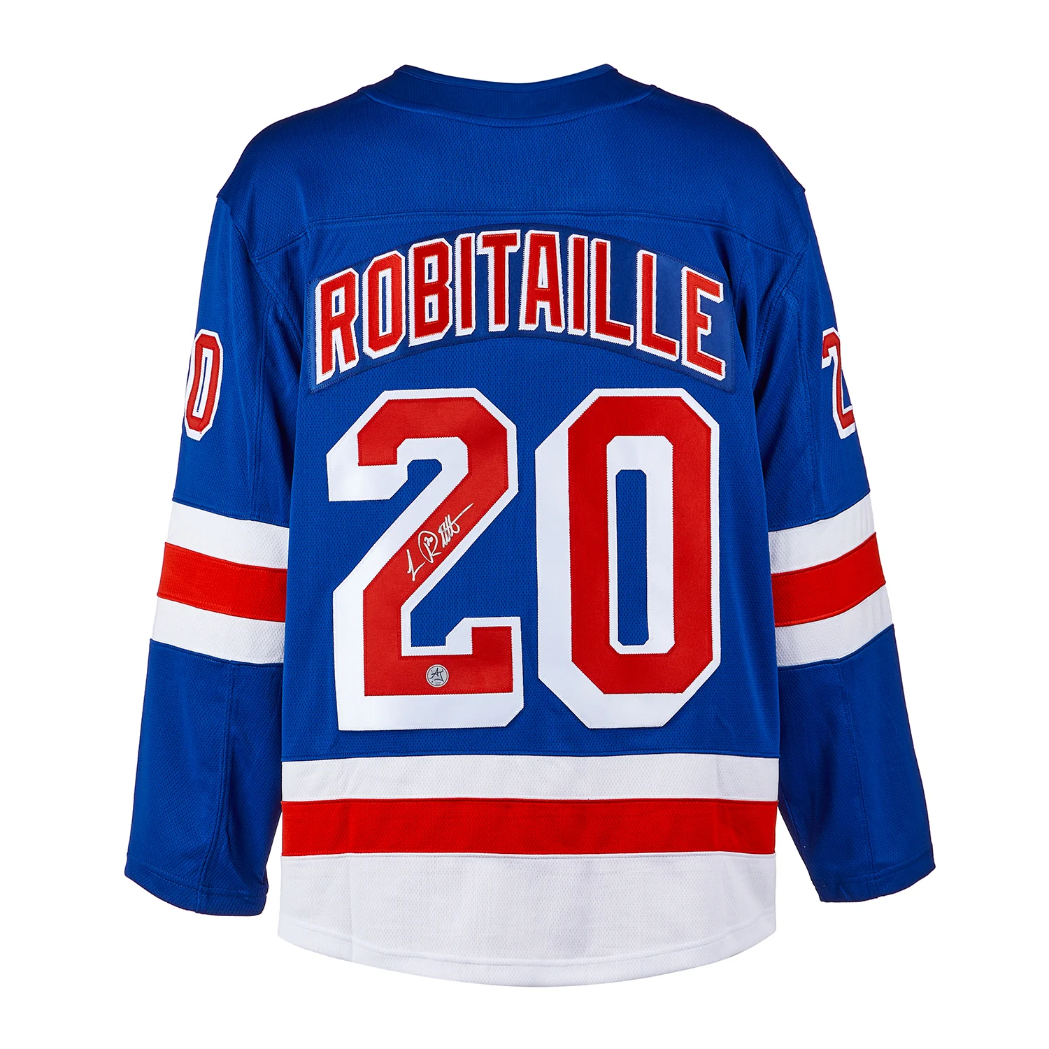 Luc Robitaille Autographed New York Rangers Fanatics Breakaway Jersey